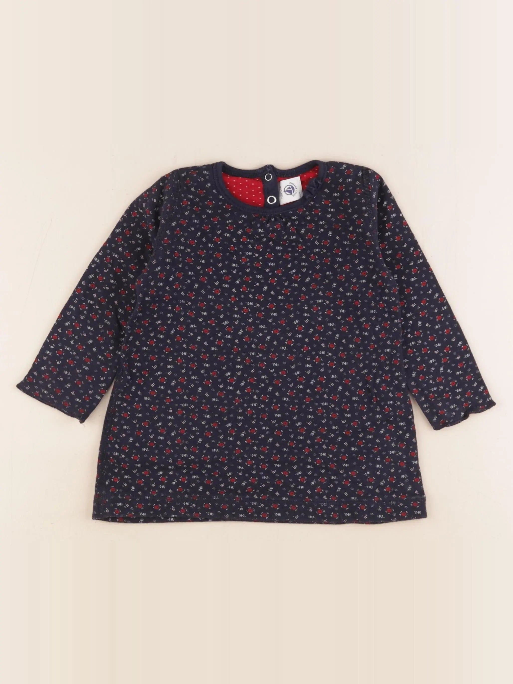 Petit Bateau - robe bleu - 12 mois