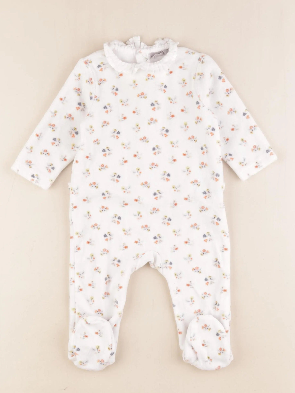 Boutchou - pyjama velours blanc - 6 mois