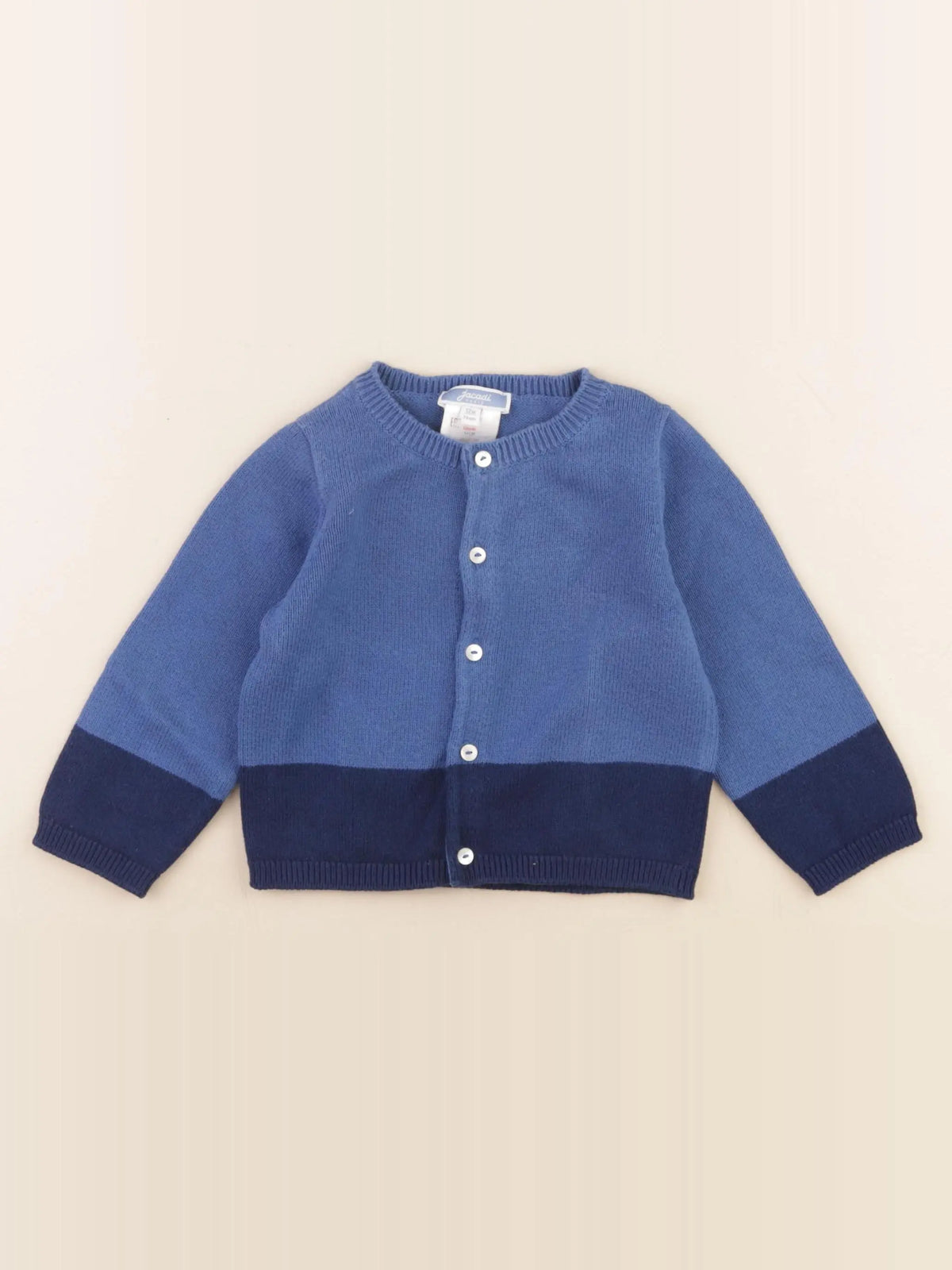 Jacadi - gilet bleu - 12 mois