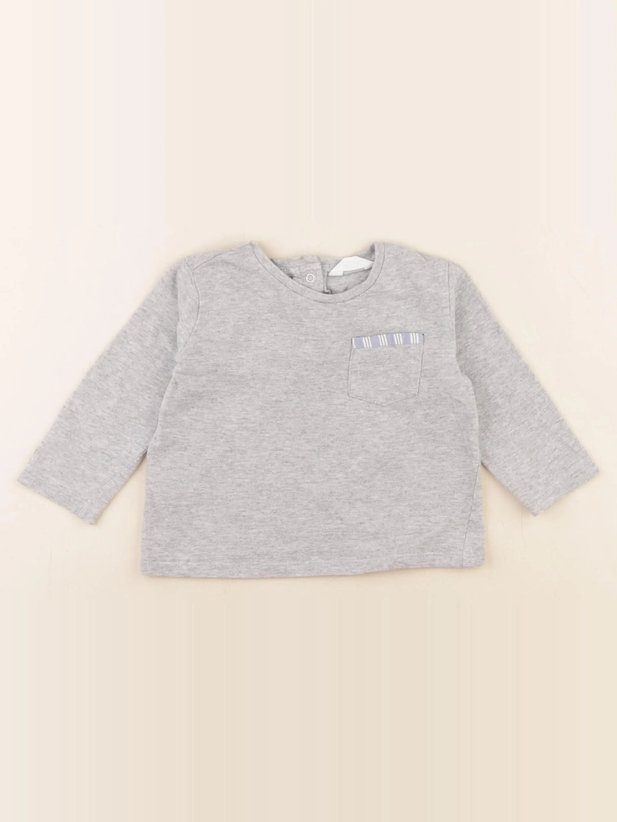 Mango - tee-shirt gris - 9/12 mois