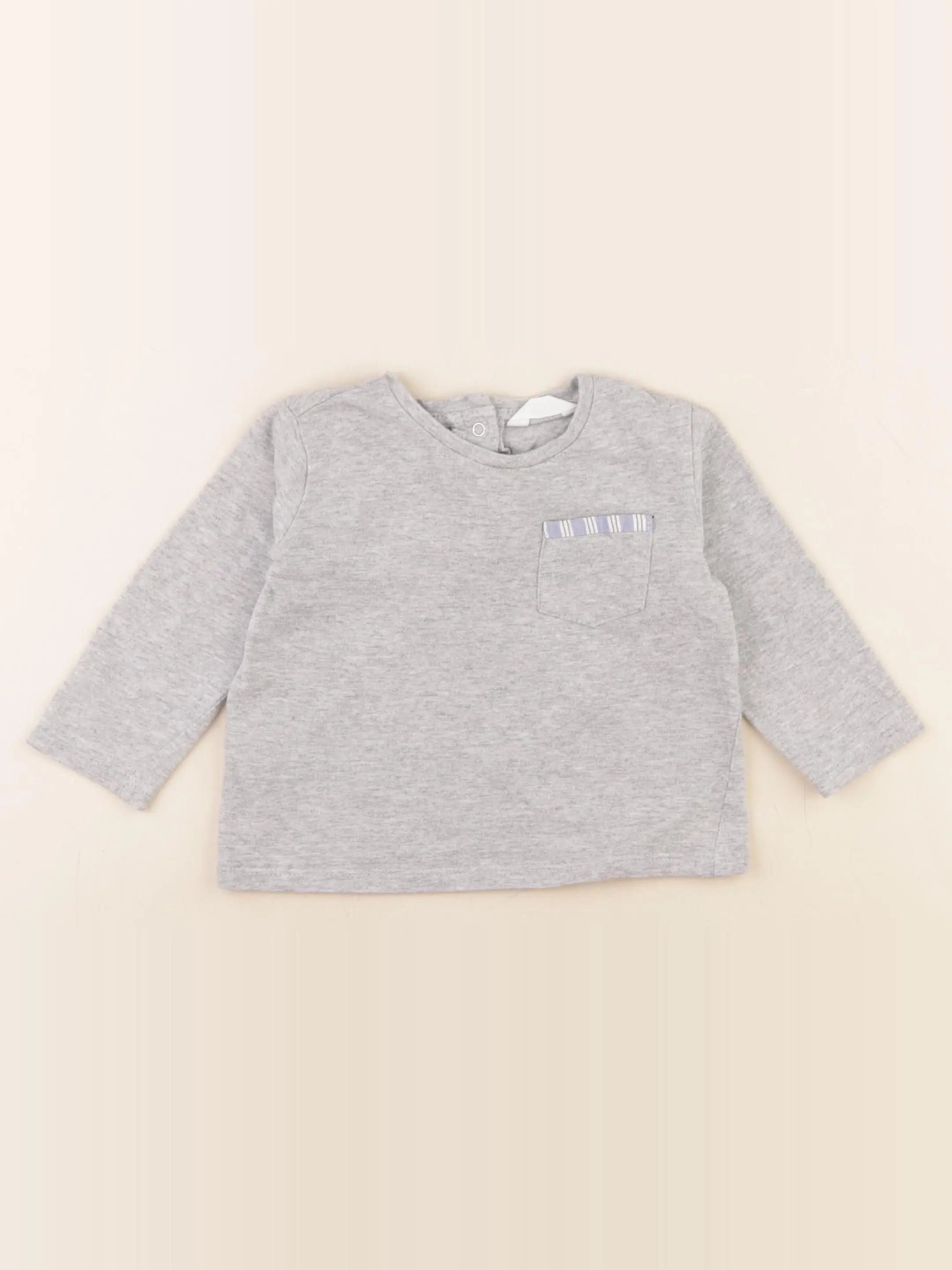 Mango - tee-shirt gris - 9/12 mois