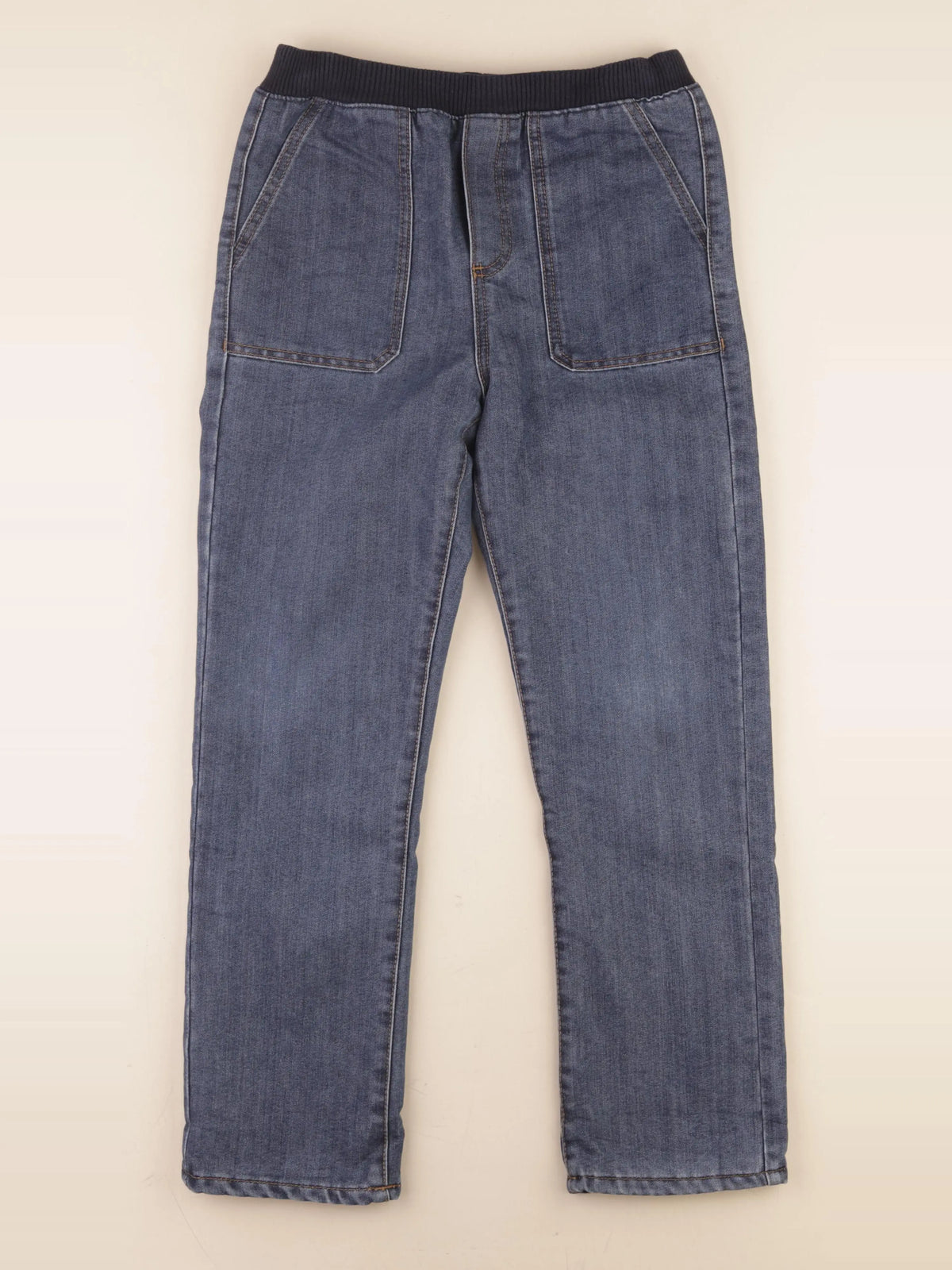 Vertbaudet - jegging doublé bleu - 12 ans