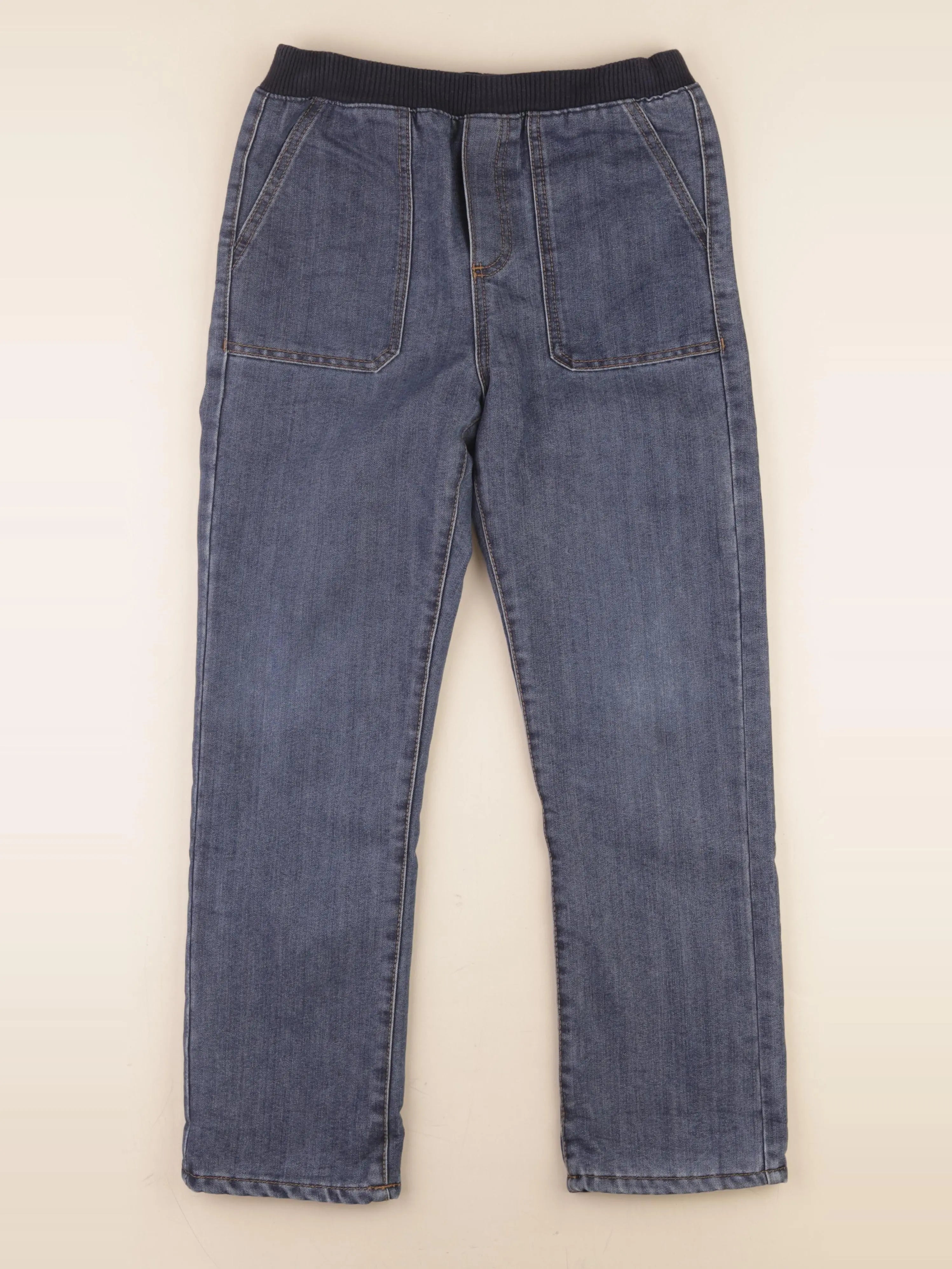 Vertbaudet - jegging doublé bleu - 12 ans