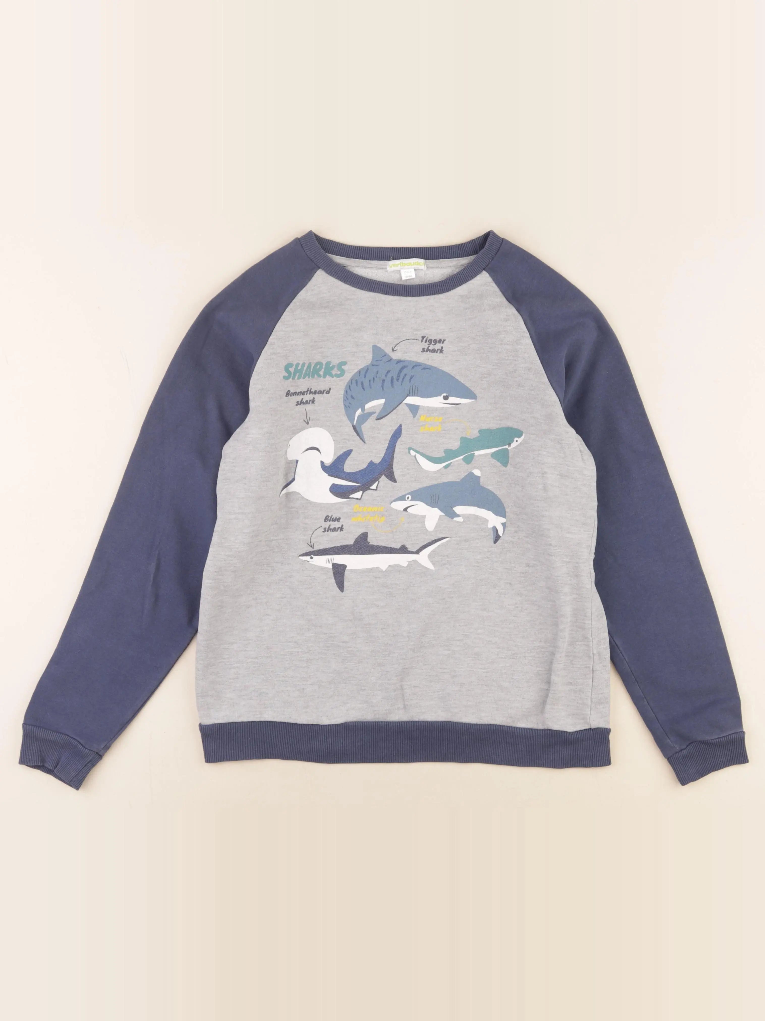 Vertbaudet - sweat gris - 12 ans