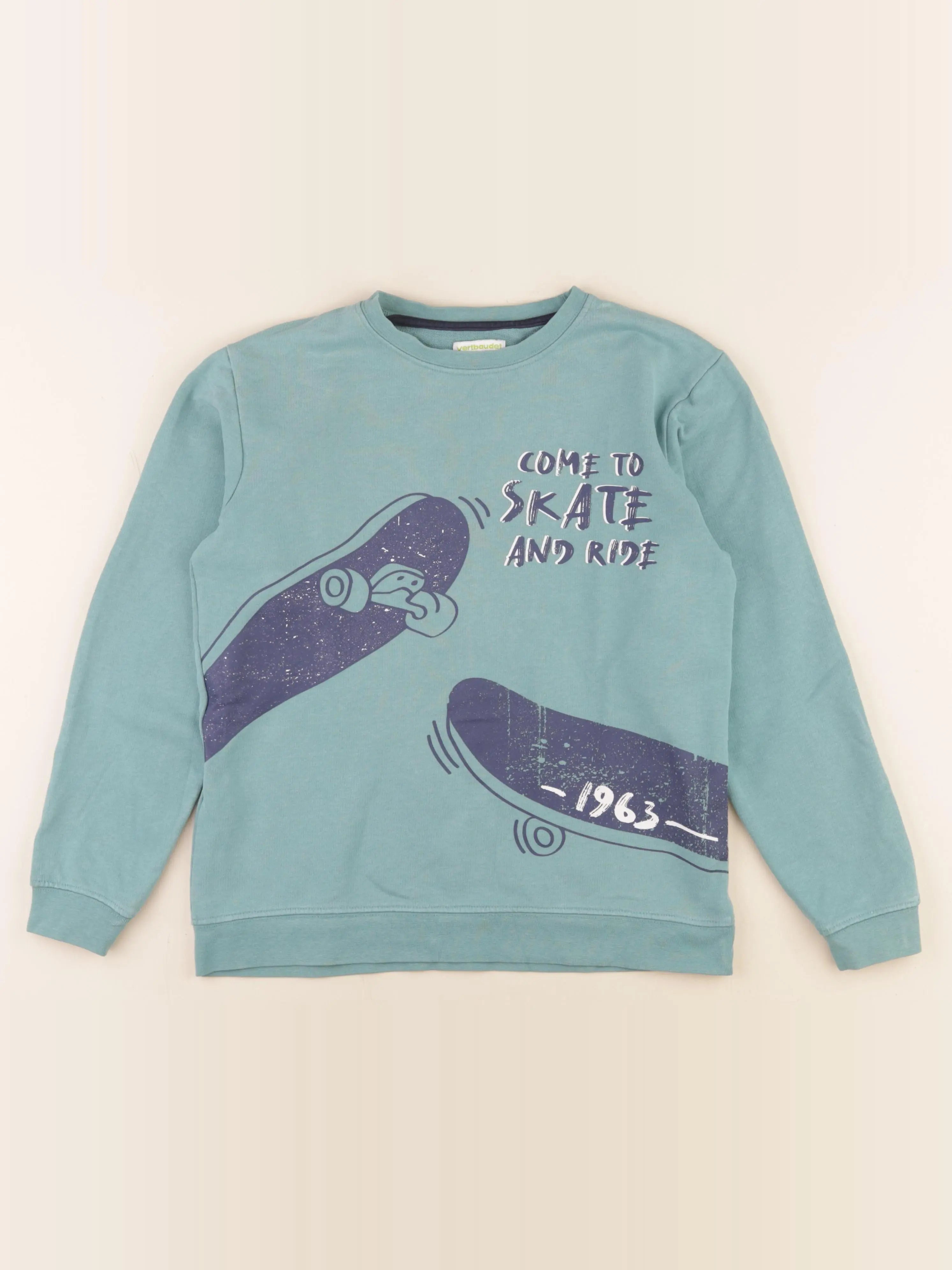 Vertbaudet - sweat vert - 12 ans