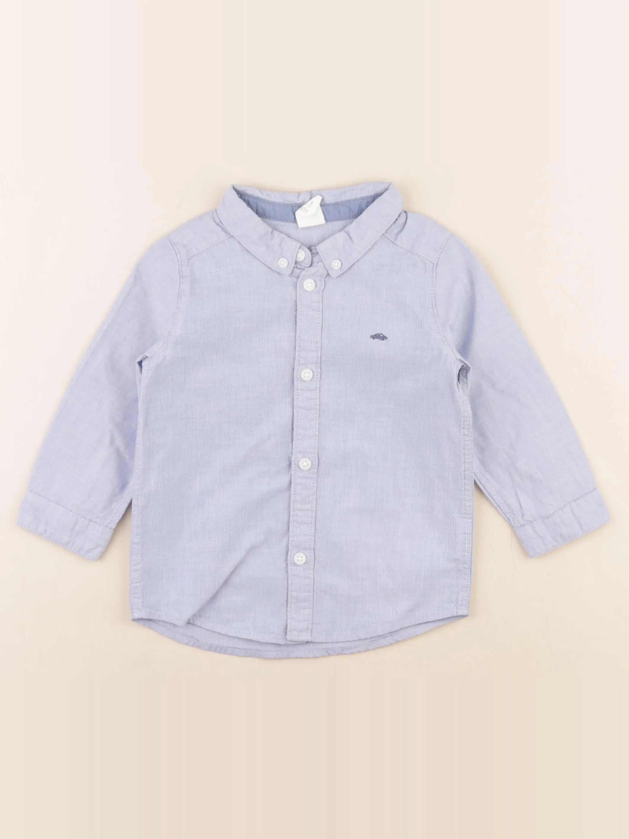 H&M - chemise bleu - 9/12 mois