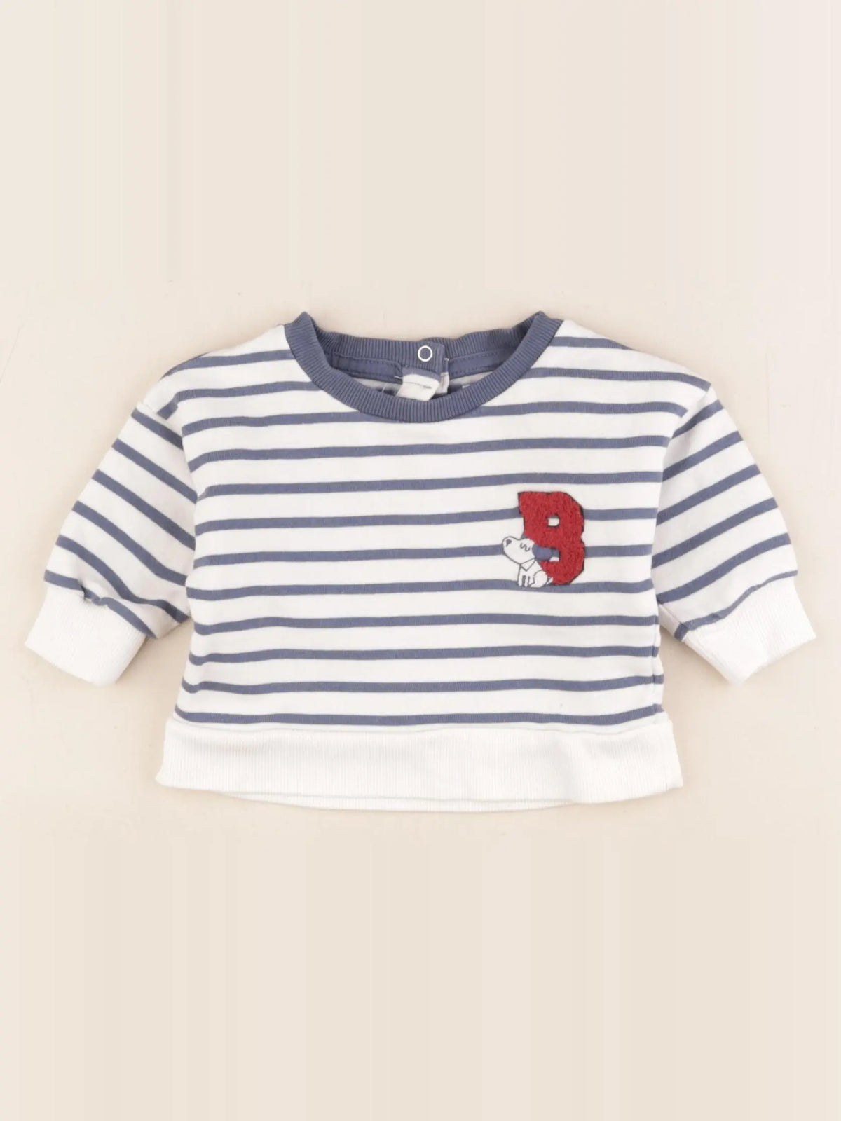 Vertbaudet - sweat bleu - 3 mois