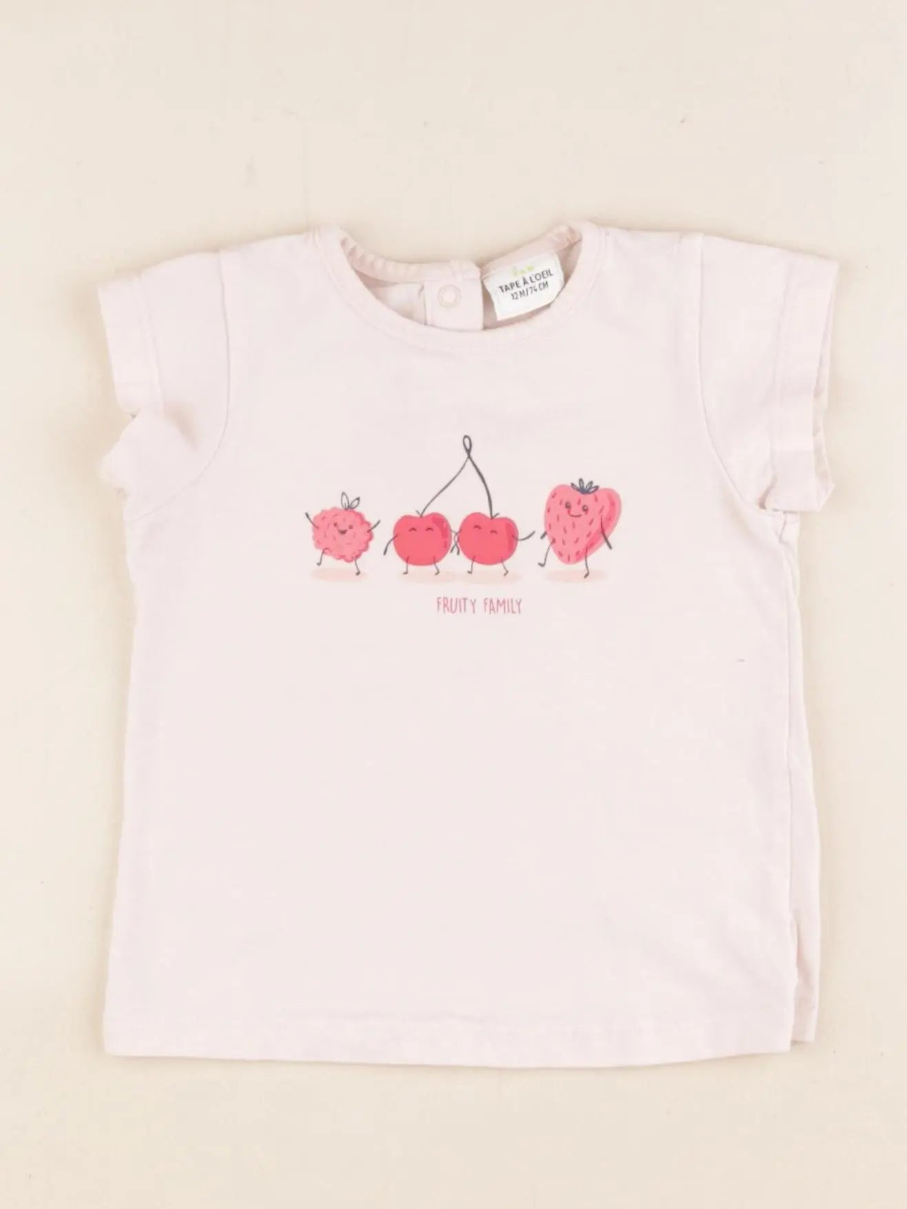 Tape à l'oeil - tee-shirt rose - 12 mois