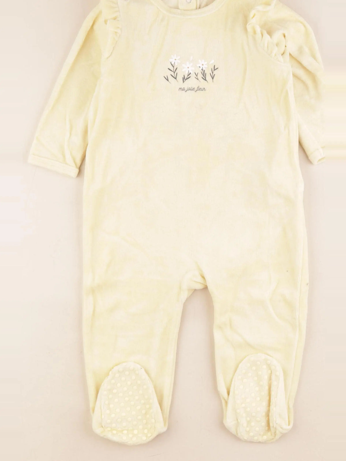 Vertbaudet - pyjama velours jaune - 18 mois
