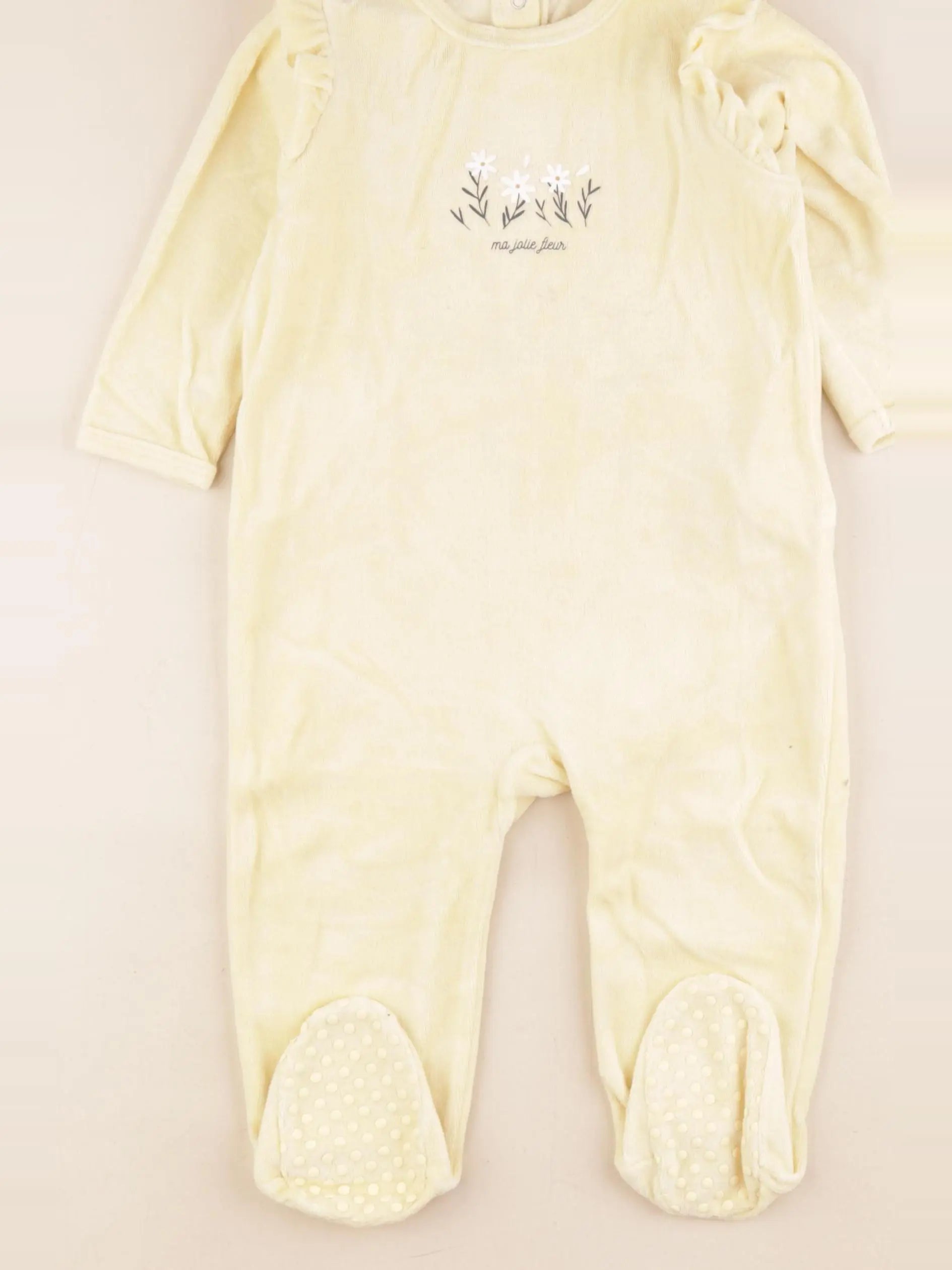 Vertbaudet - pyjama velours jaune - 18 mois