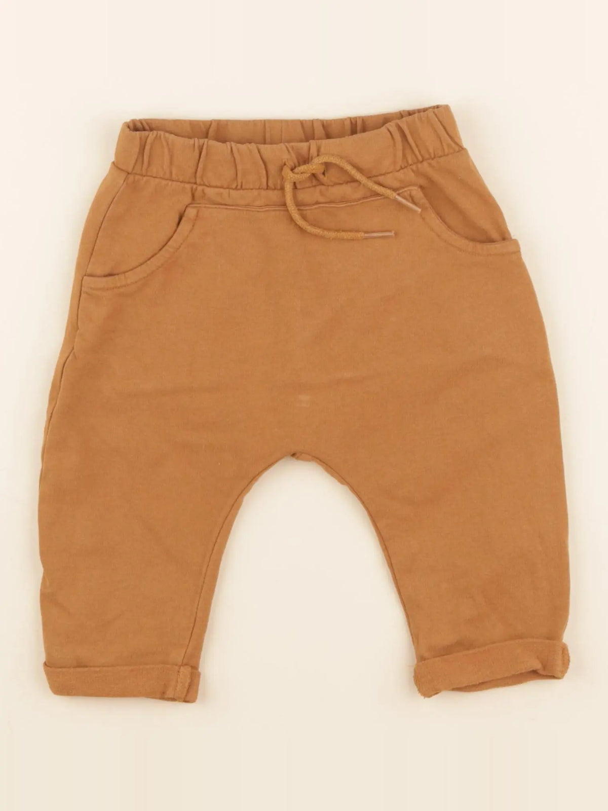 Vertbaudet - sarouel marron - 9 mois