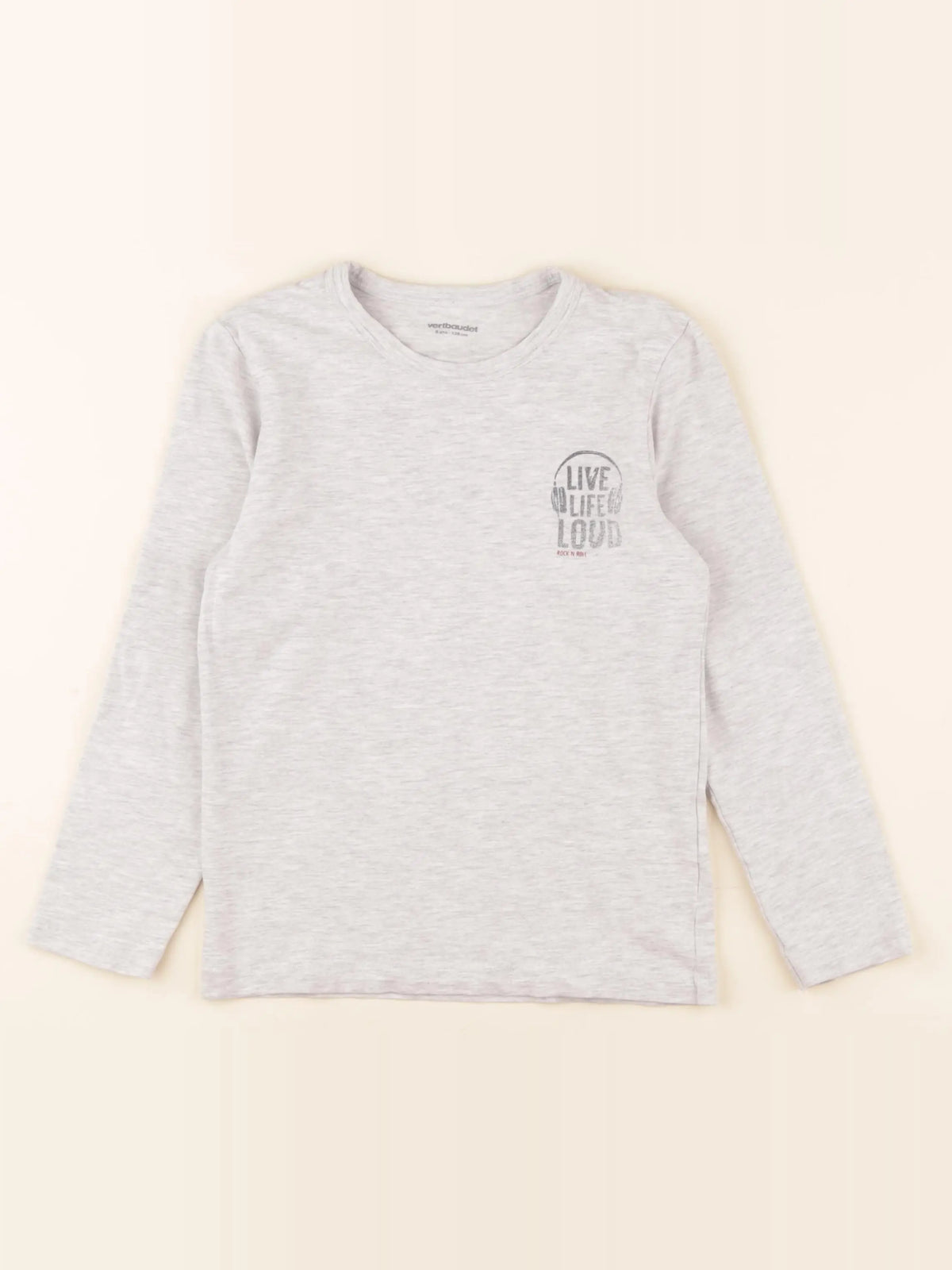 Vertbaudet - tee-shirt gris - 8 ans