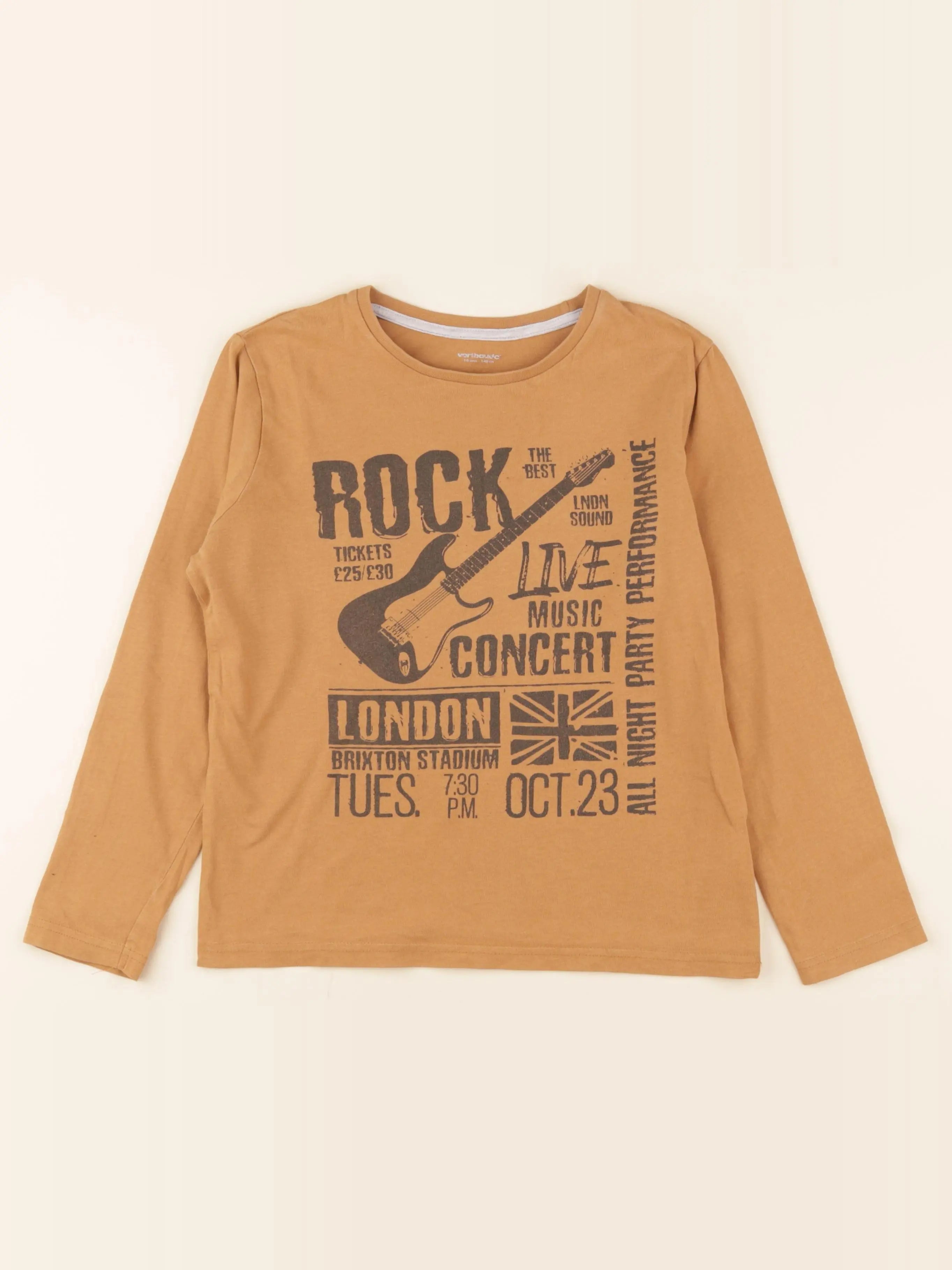 Vertbaudet - tee-shirt marron - 10 ans