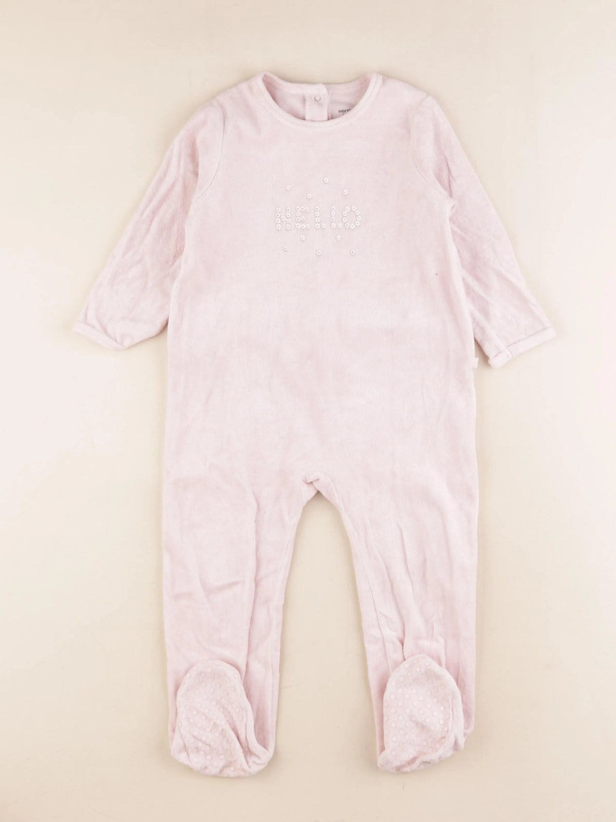 Vertbaudet - pyjama velours rose - 3 ans
