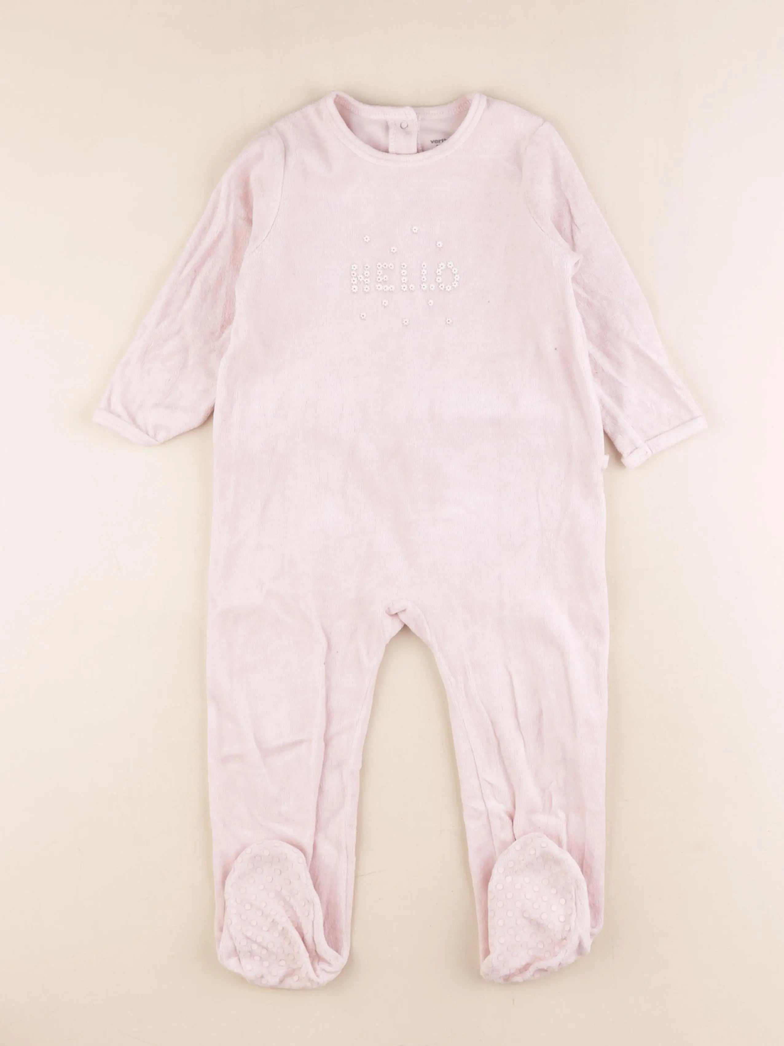 Vertbaudet - pyjama velours rose - 3 ans