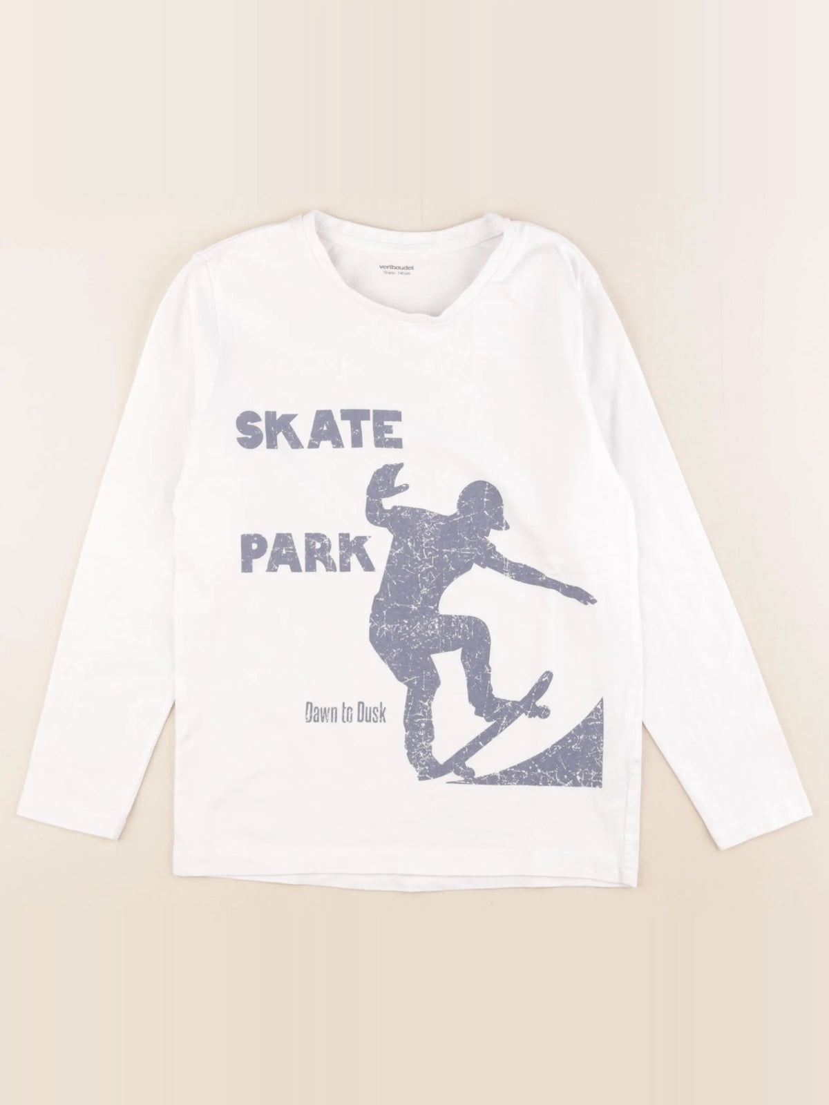 Vertbaudet - tee-shirt blanc - 10 ans