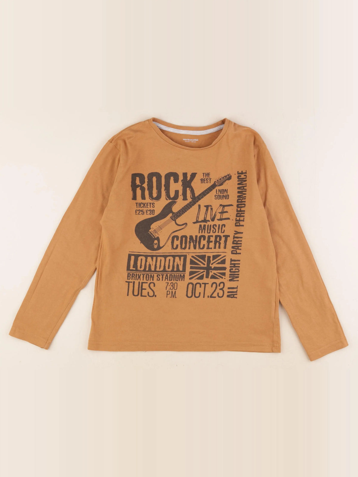 Vertbaudet - tee-shirt marron - 10 ans