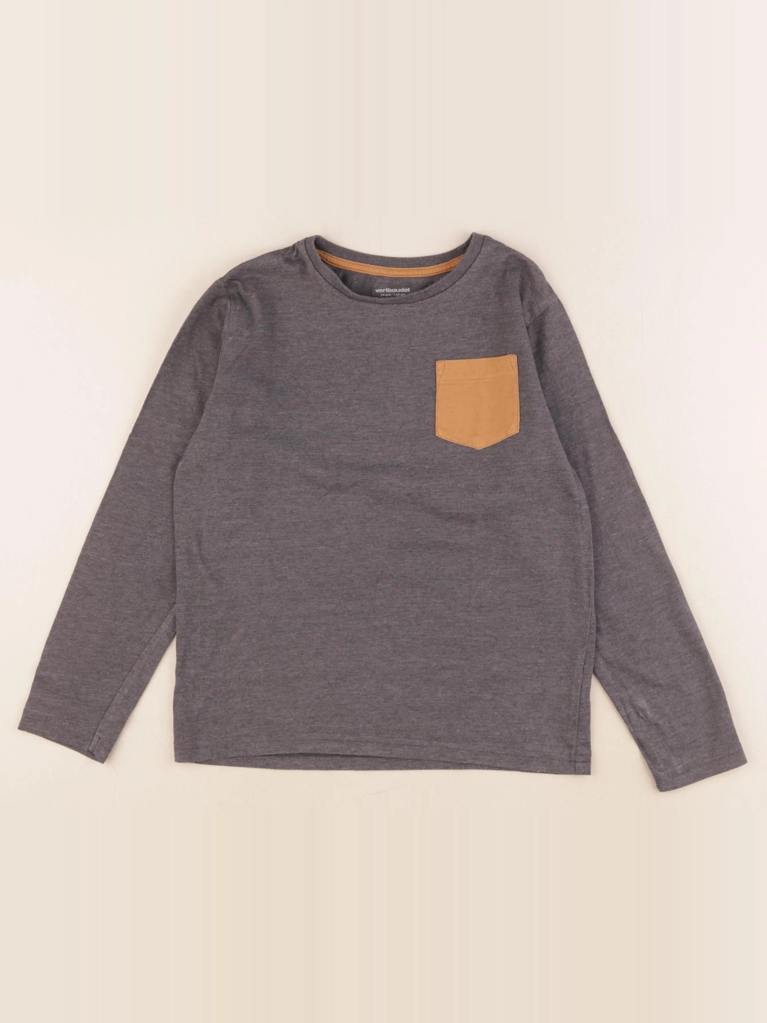 Vertbaudet - tee-shirt gris - 10 ans