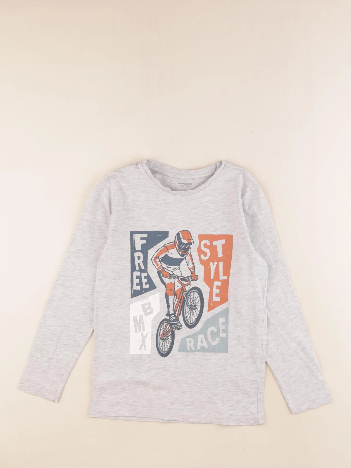 Vertbaudet - tee-shirt gris - 10 ans