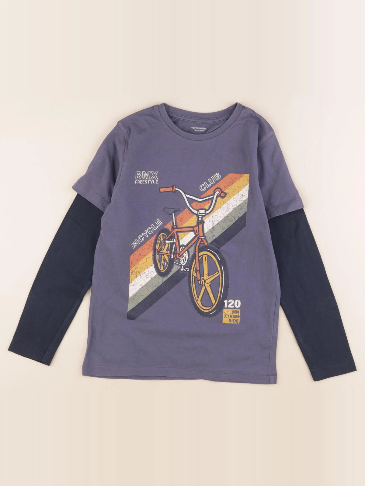 Vertbaudet - tee-shirt bleu - 10 ans