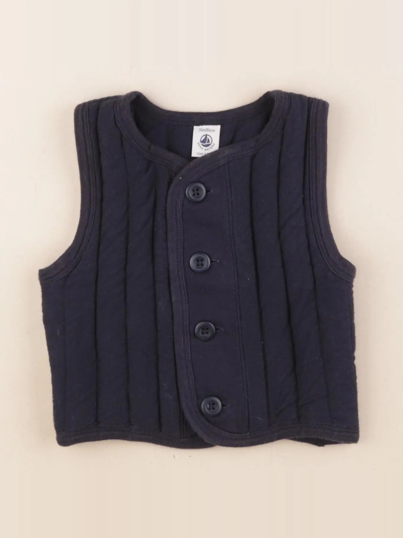 Petit Bateau - gilet bleu - 24 mois