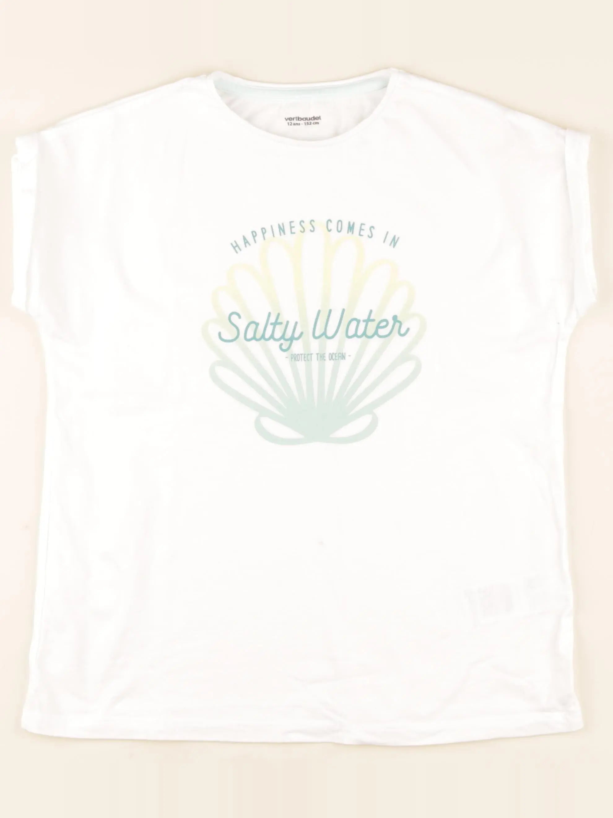 Vertbaudet - tee-shirt blanc - 11 ans