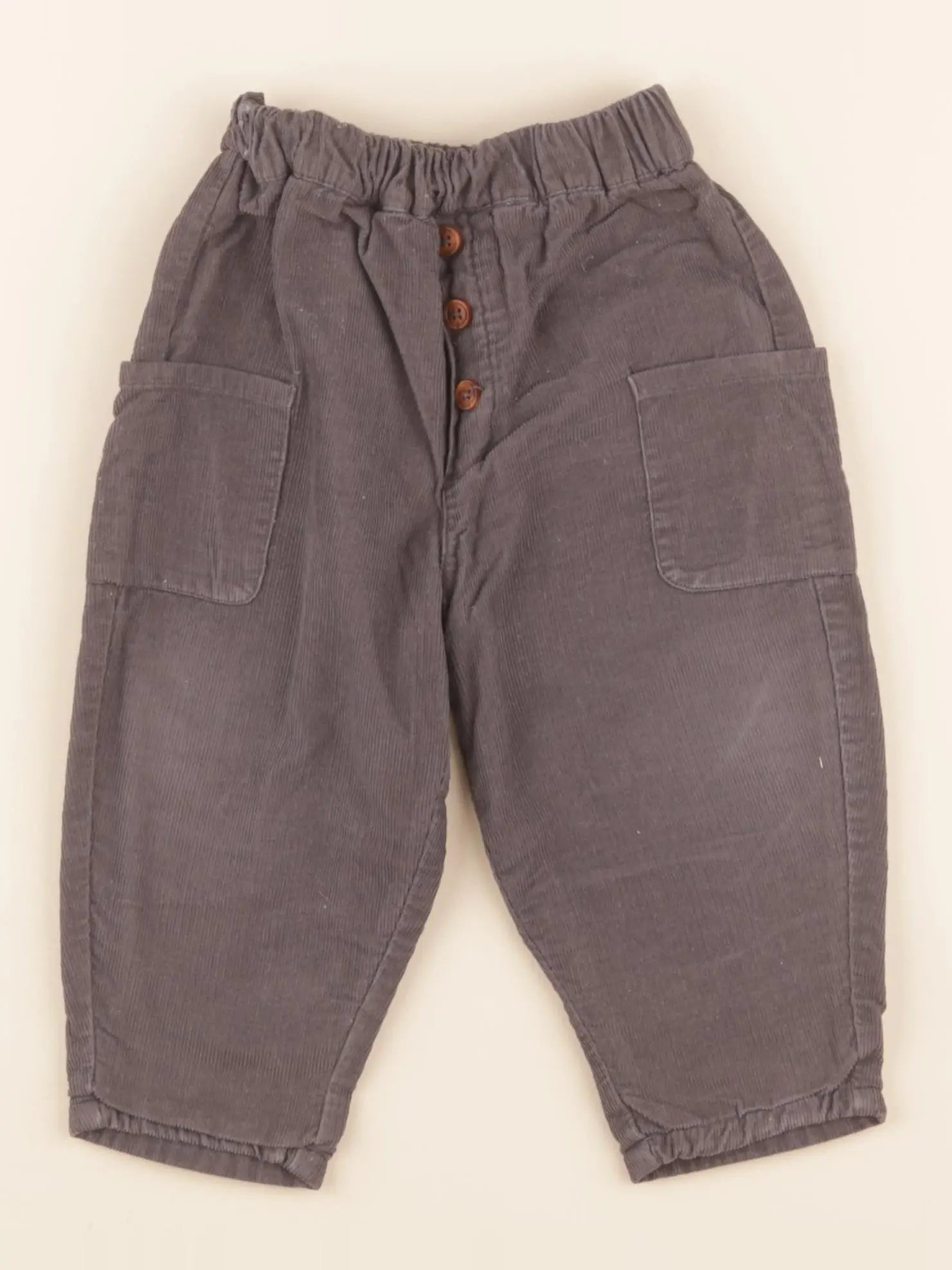 Vertbaudet - pantalon marron - 12 mois