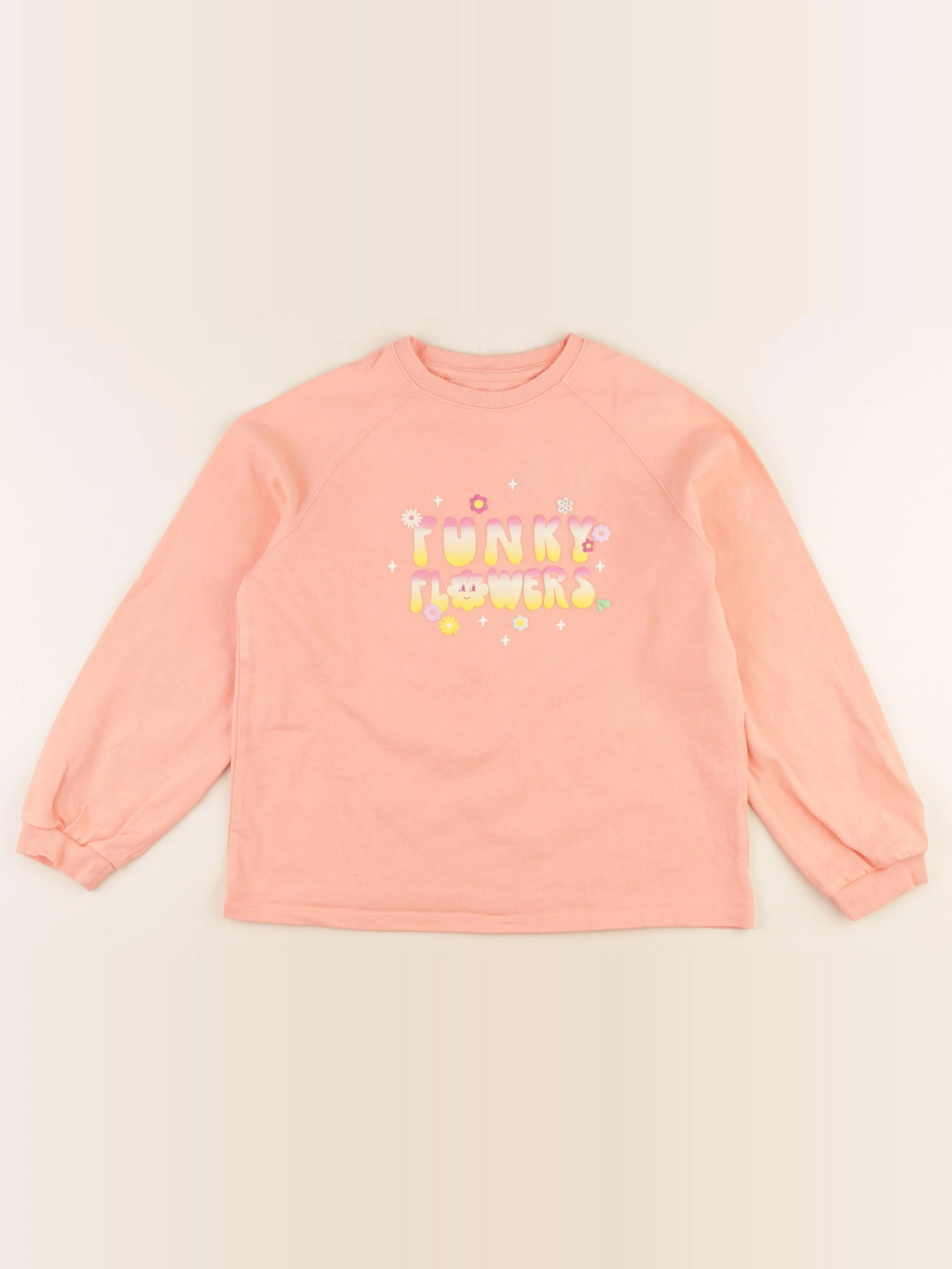 Vertbaudet - sweat rose - 10 ans