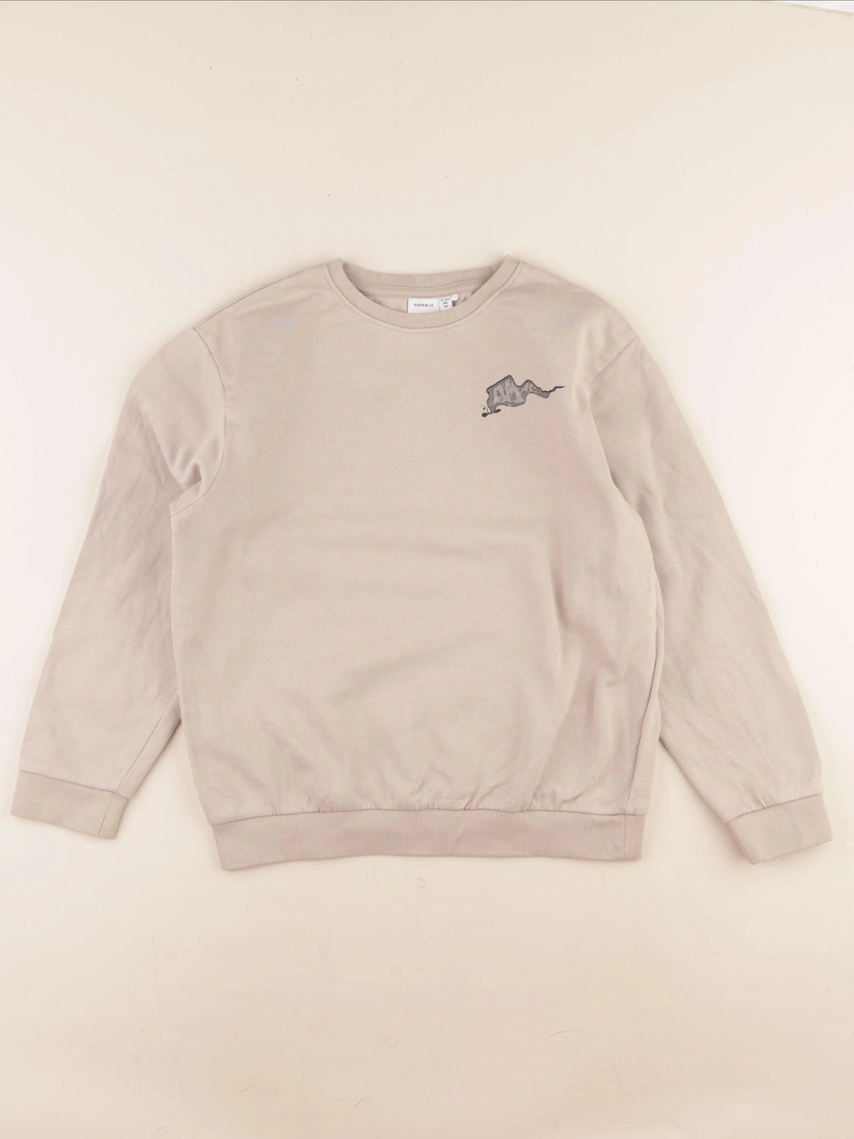 Name it - sweat imprimé au dos beige - 11/12 ans