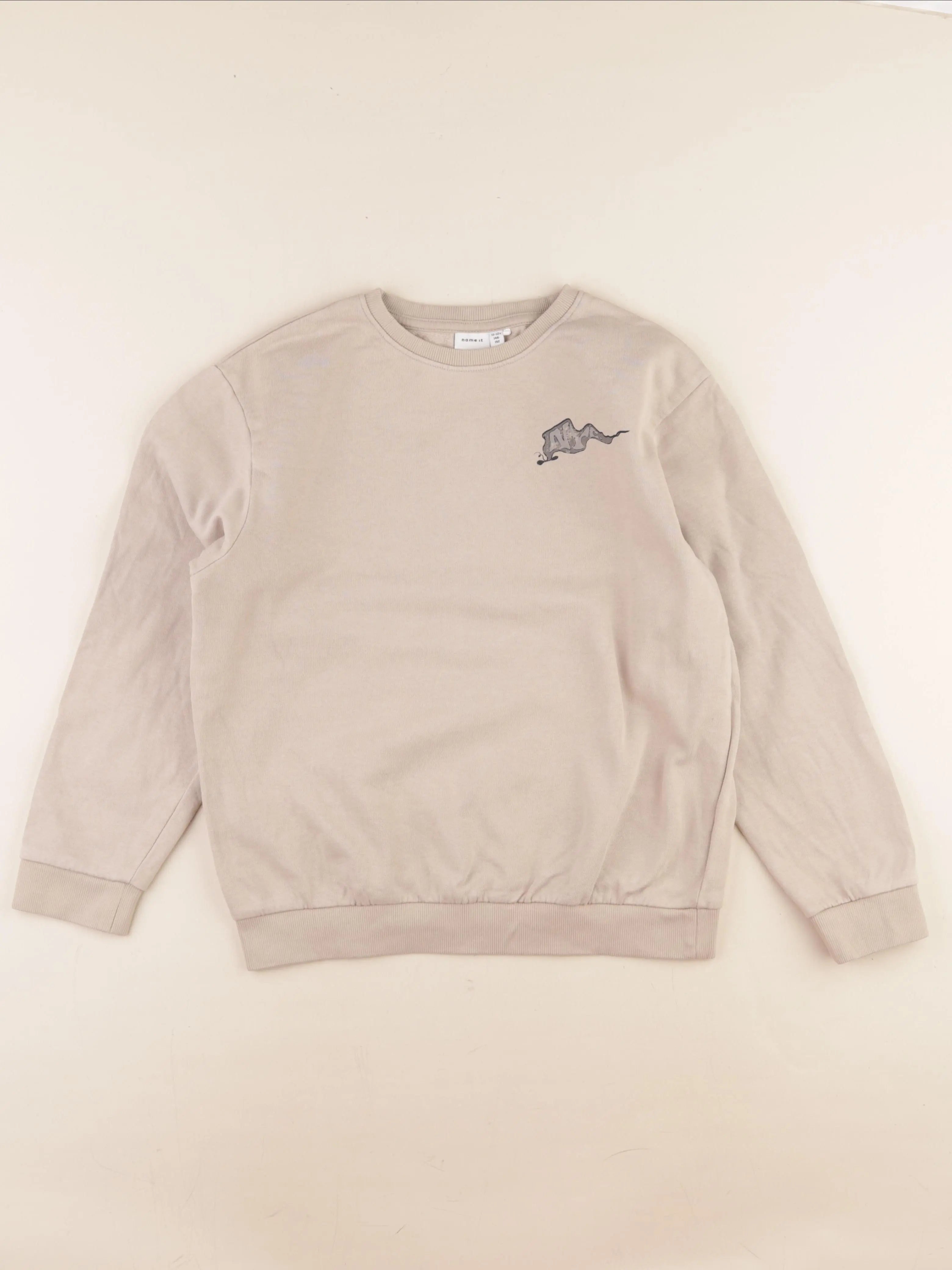 Name it - sweat imprimé au dos beige - 11/12 ans