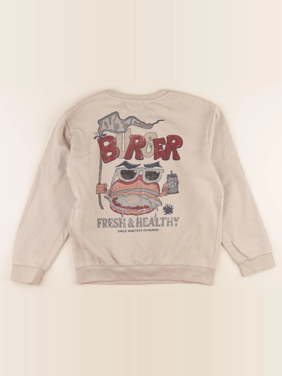 Name it - sweat imprimé au dos beige - 11/12 ans