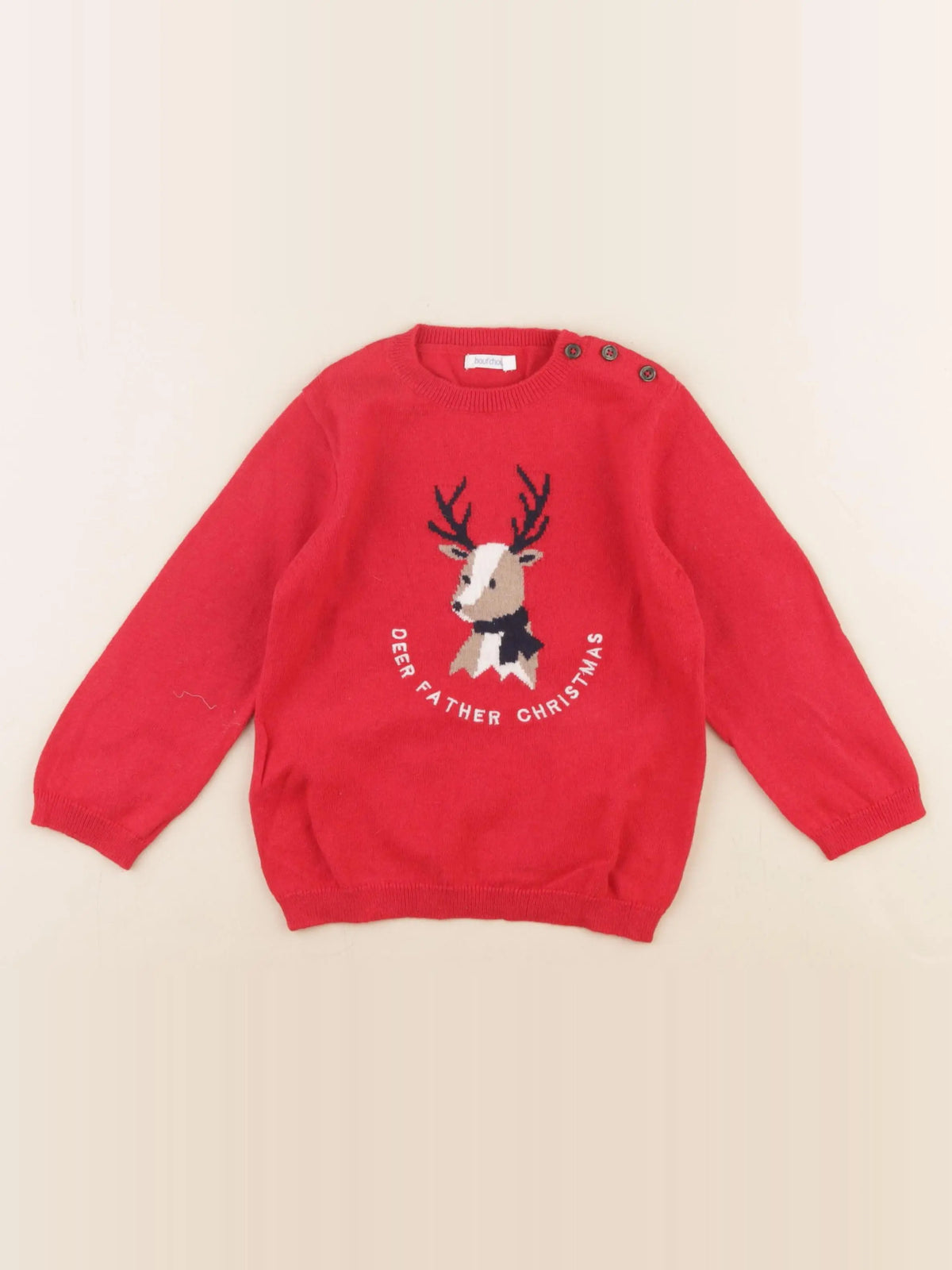 Boutchou - pull rouge - 36 mois