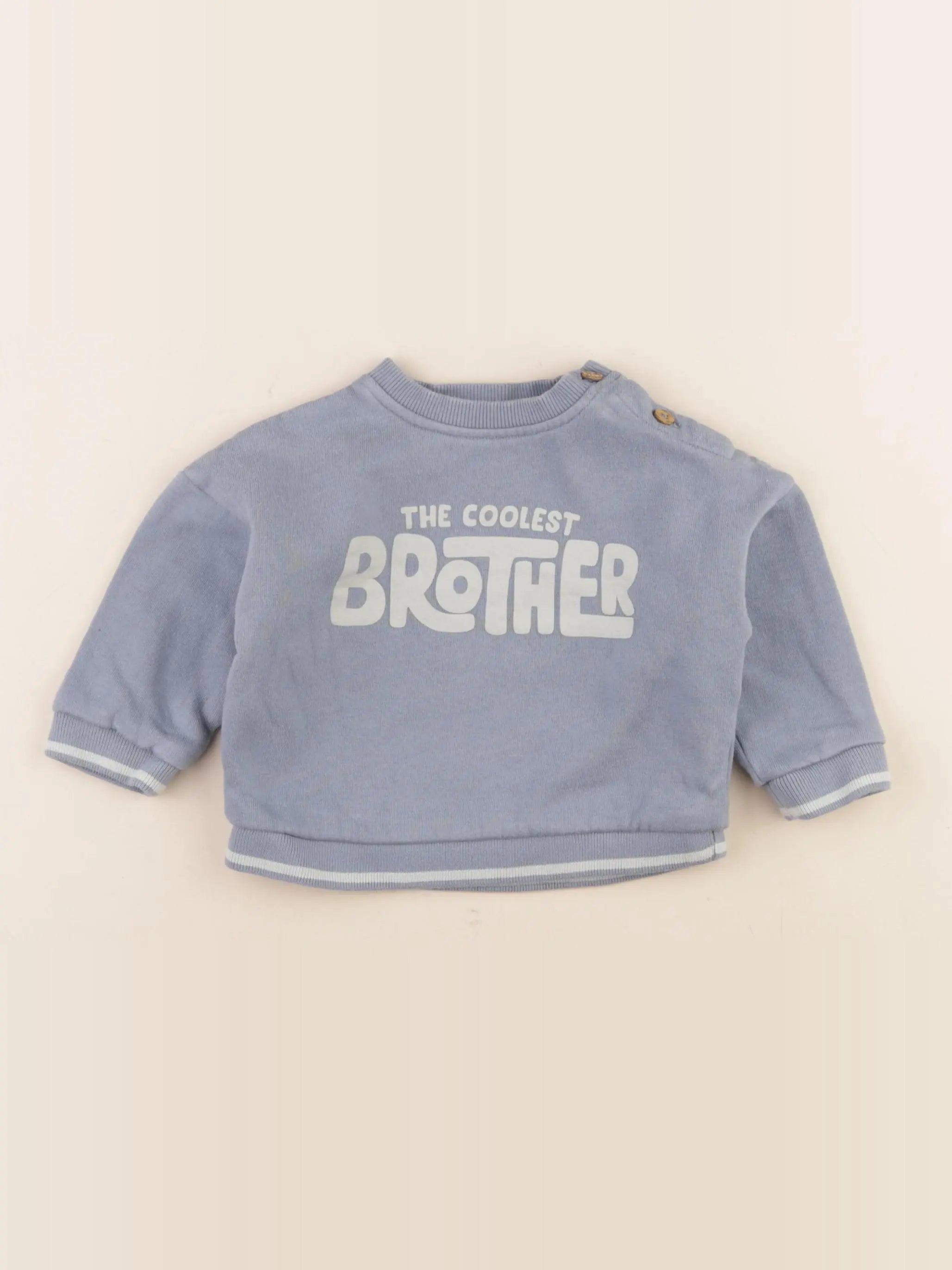 Boutchou - sweat bleu - 12 mois