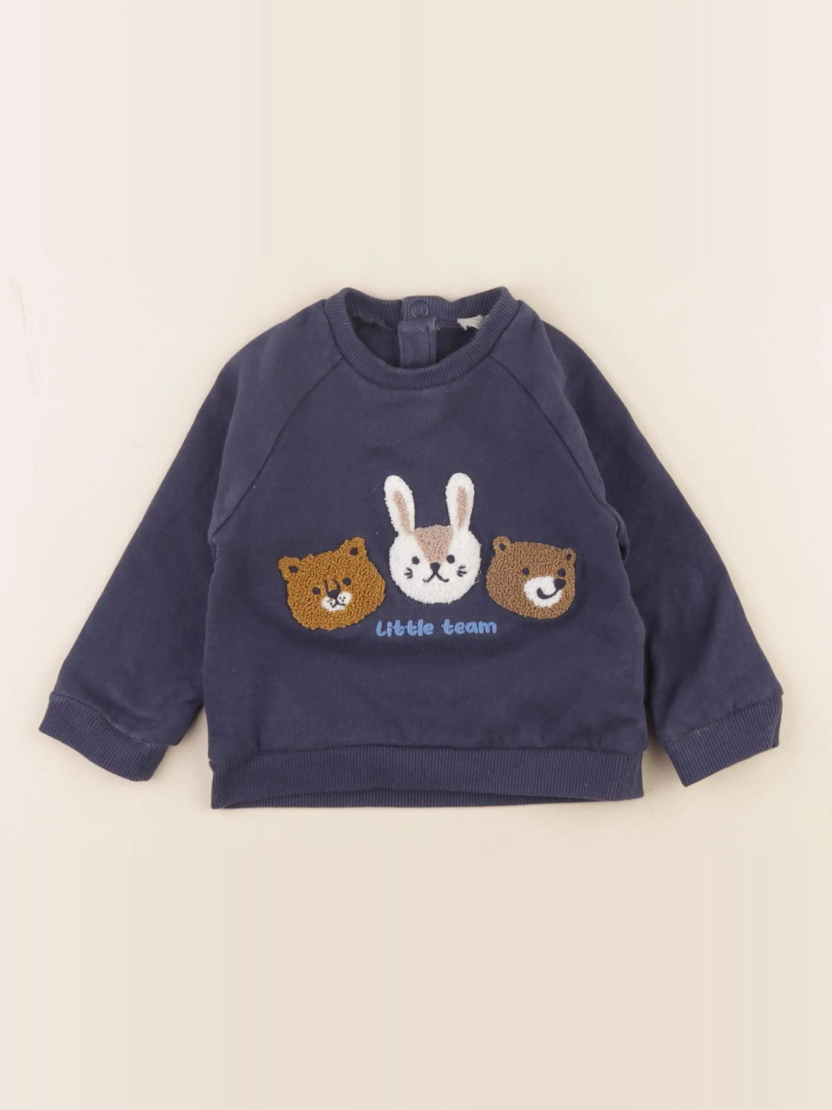 Boutchou - sweat bleu - 12 mois