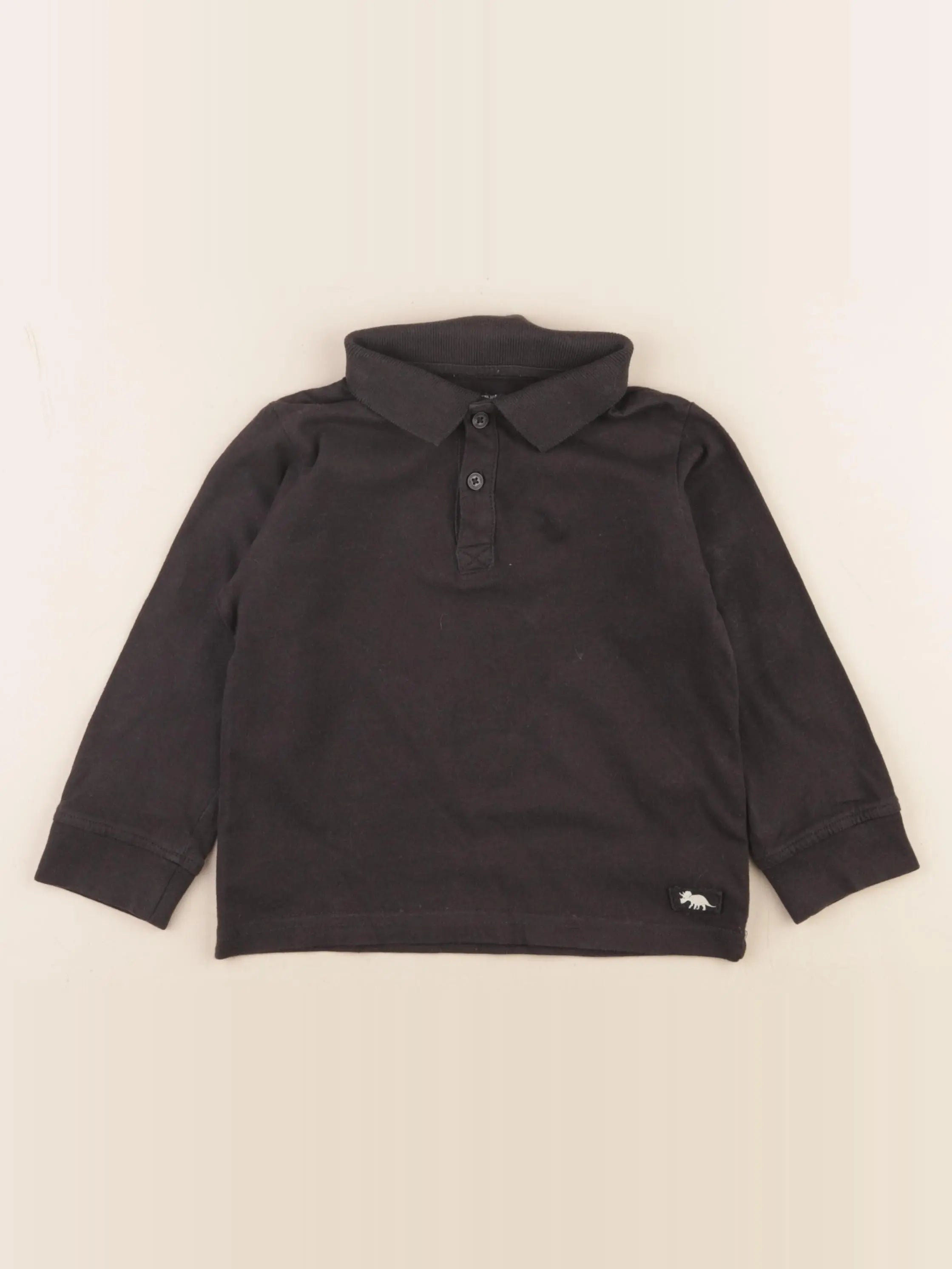 Vertbaudet - polo noir - 4 ans