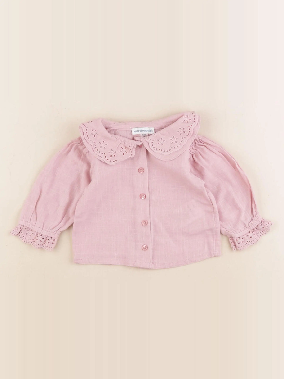 Vertbaudet - blouse rose - 3 mois