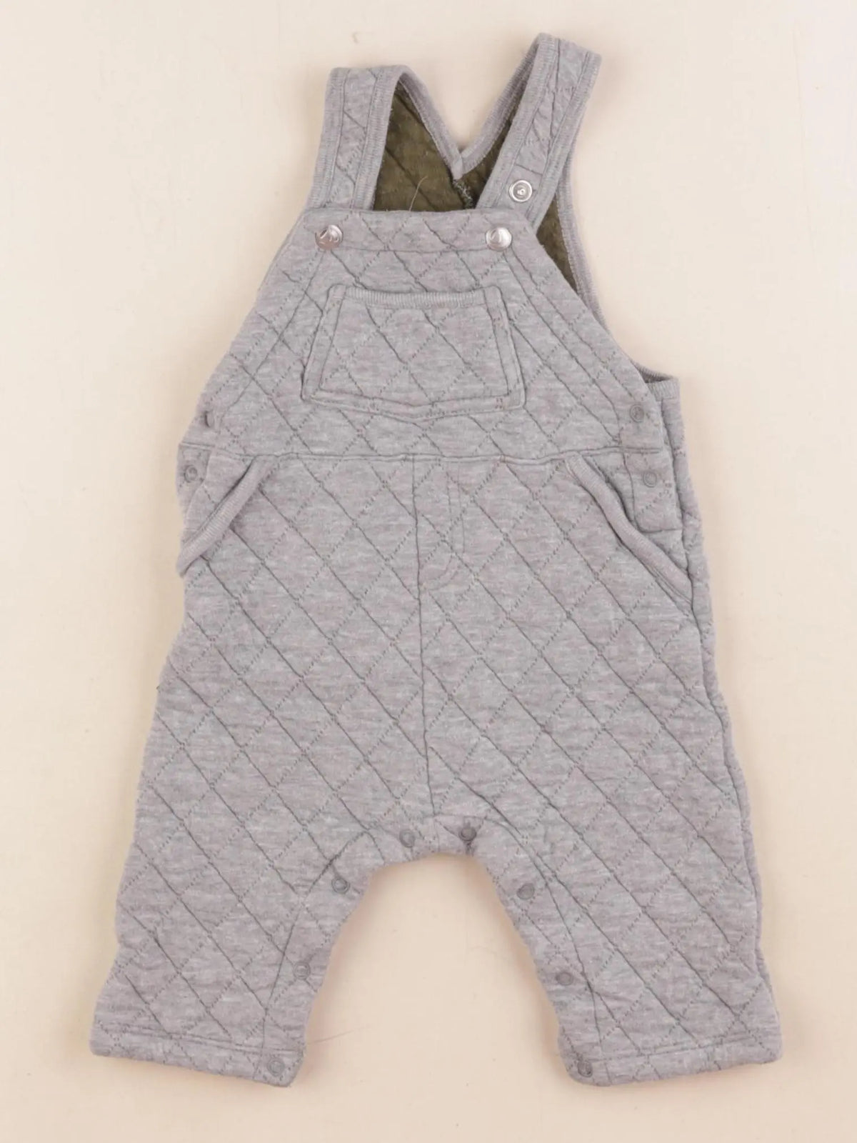 Petit Bateau - salopette gris - 6 mois