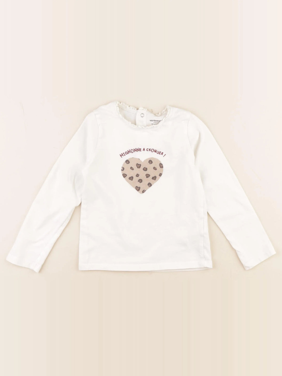 Vertbaudet - tee-shirt blanc - 36 mois