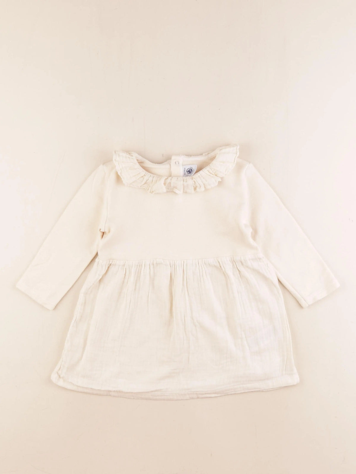 Petit Bateau - robe beige - 36 mois
