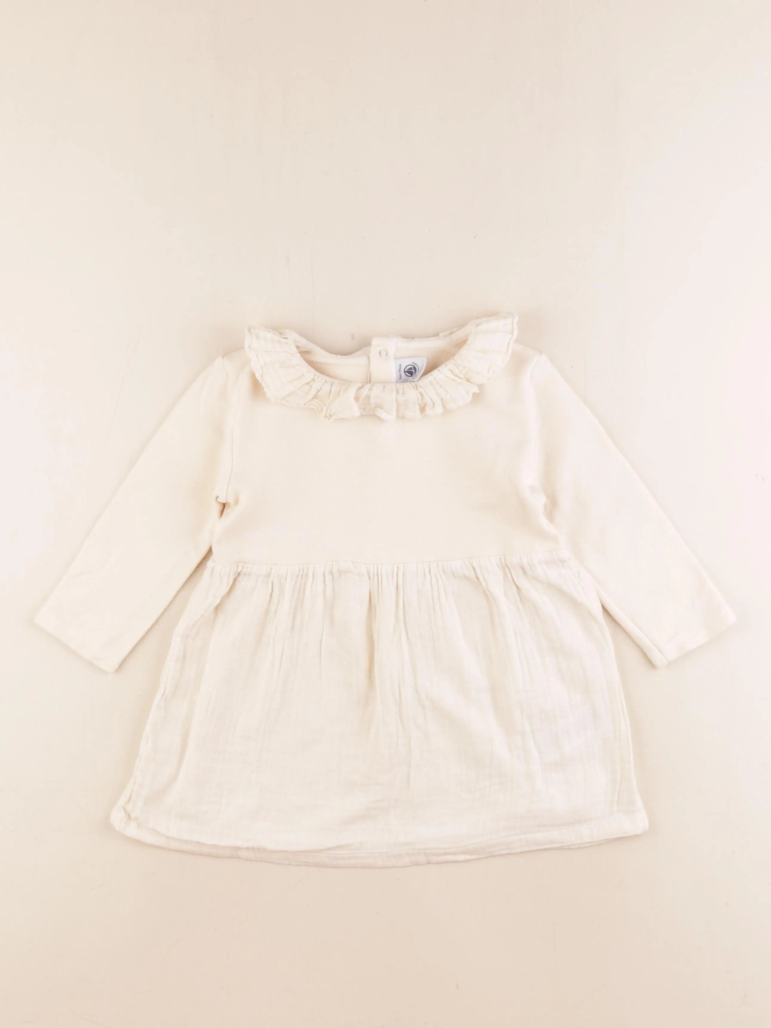 Petit Bateau - robe beige - 36 mois