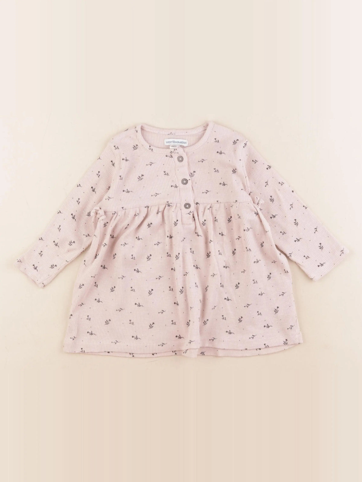 Vertbaudet - robe rose - 12 mois