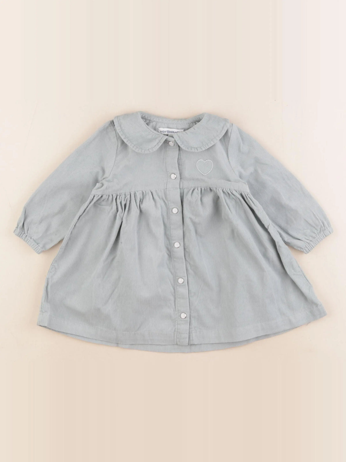 Vertbaudet - robe vert - 9 mois
