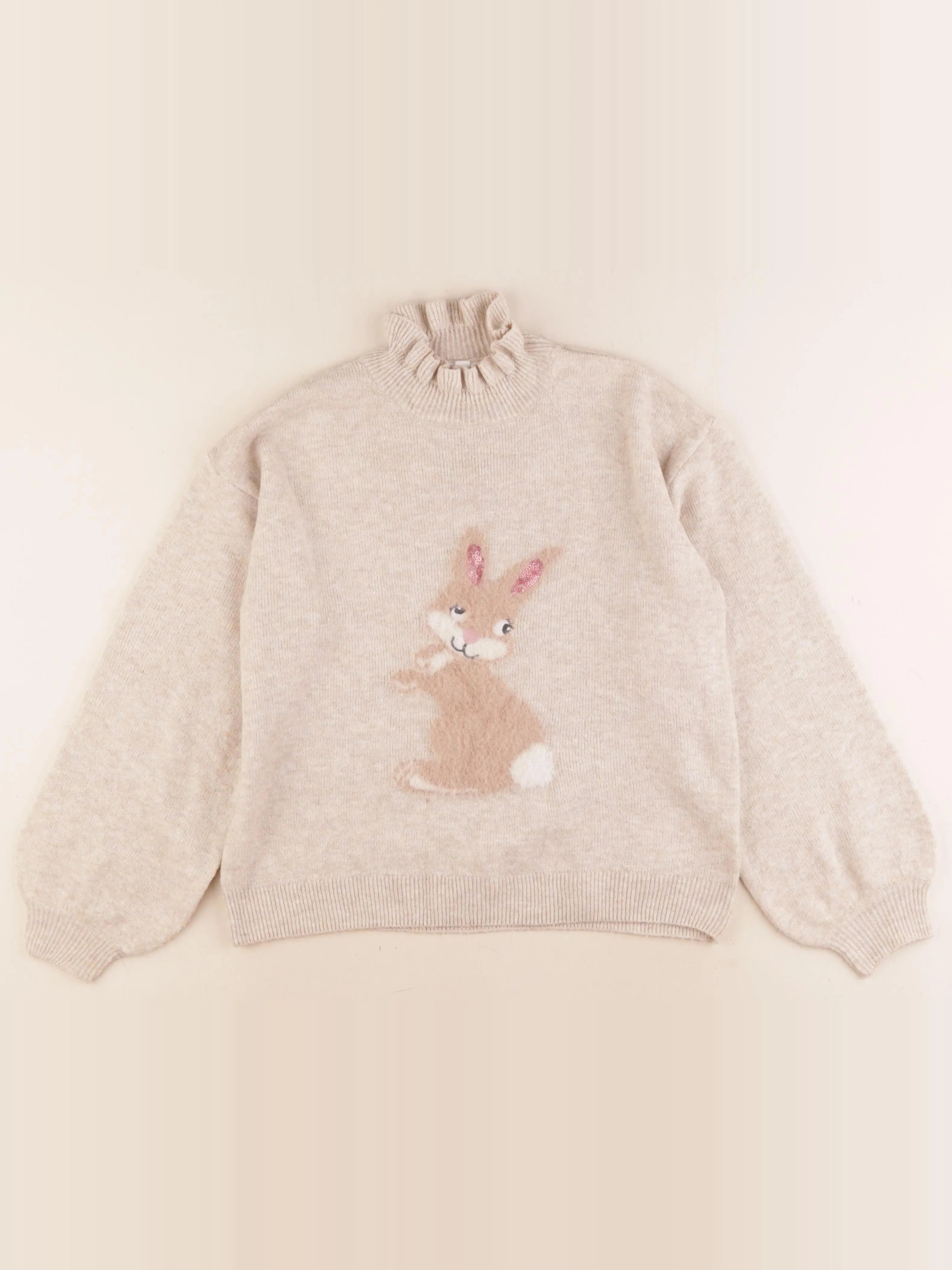 Vertbaudet - pull beige - 12 ans