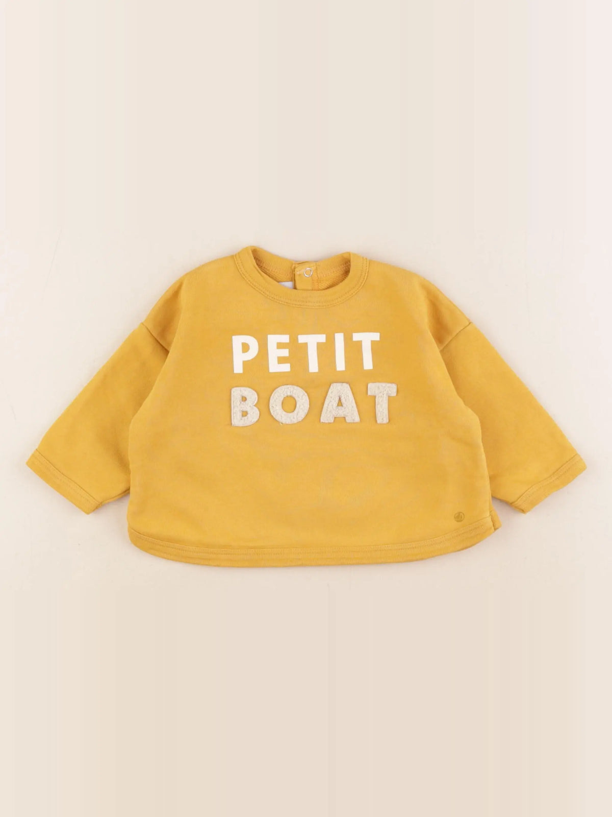 Petit Bateau - sweat jaune - 6 mois