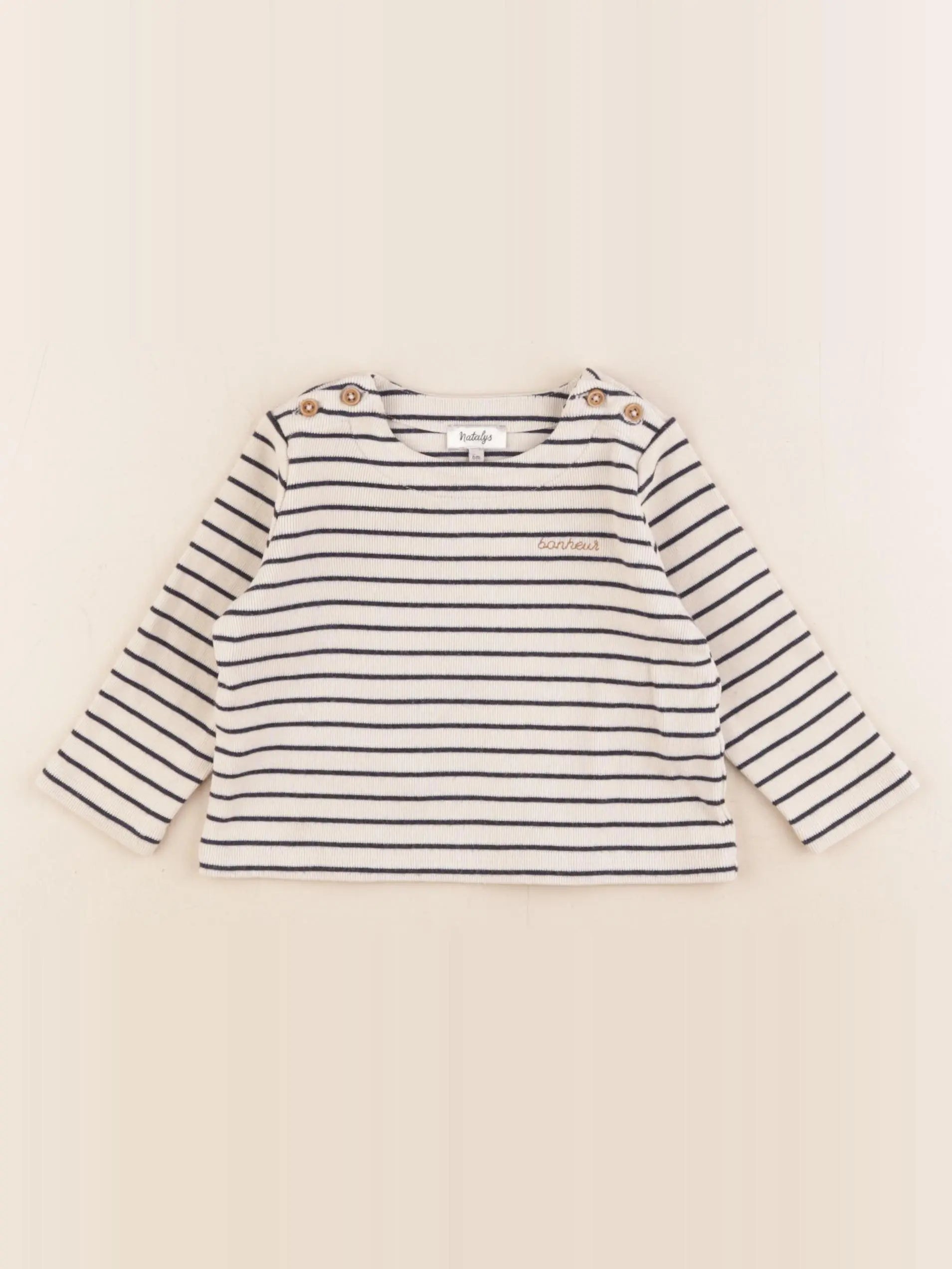 Natalys - tee-shirt beige - 6 mois