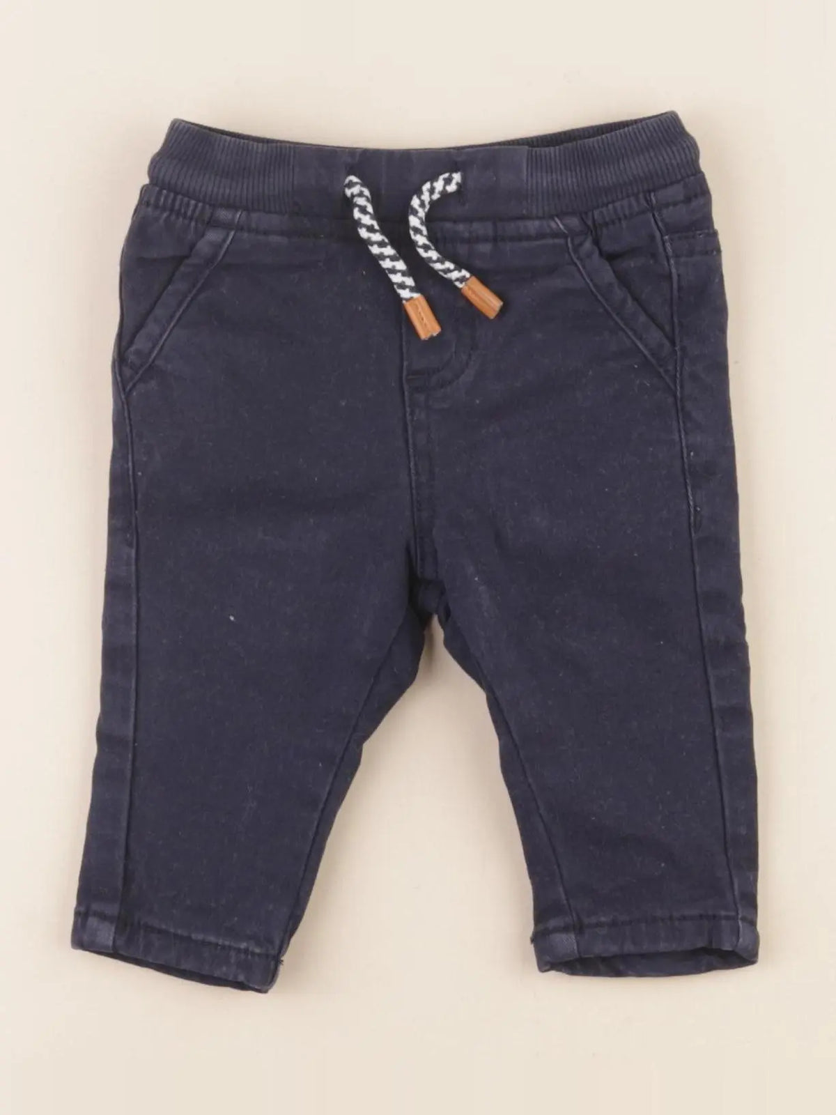 Vertbaudet - pantalon doublé bleu - 3 mois