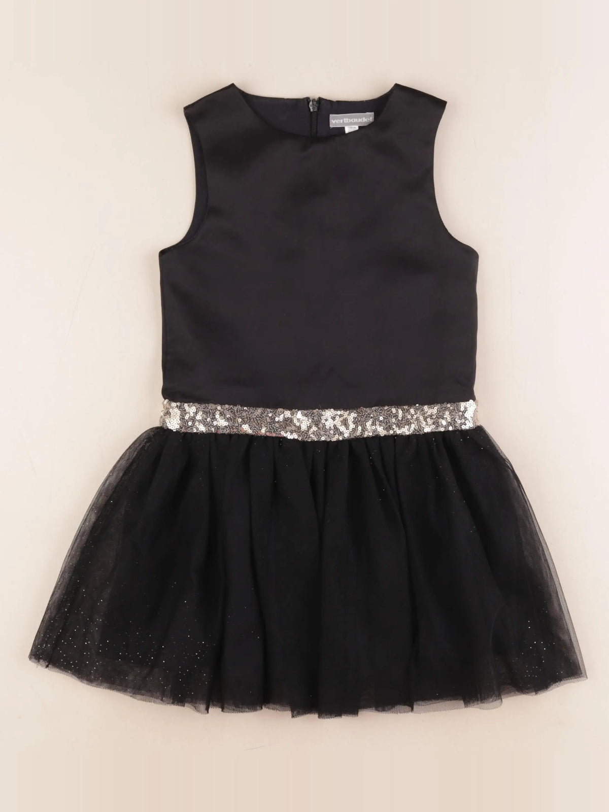Vertbaudet - robe noir, or - 5 ans