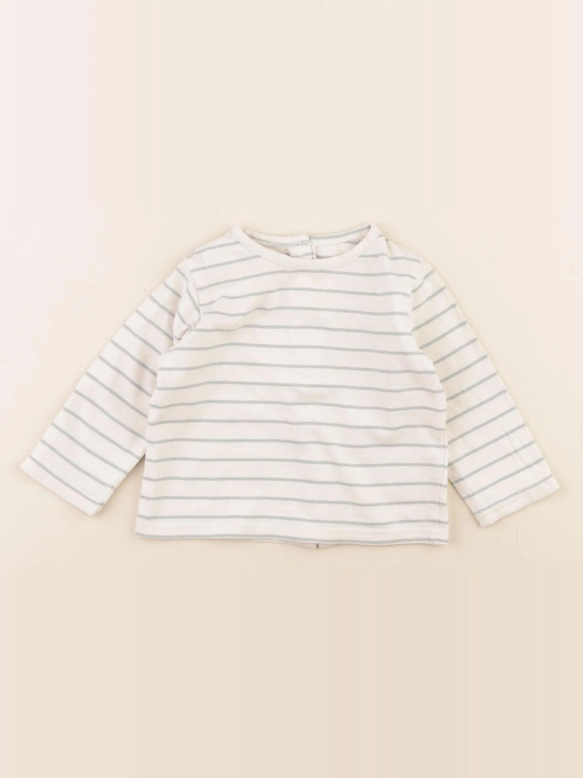 Vertbaudet - tee-shirt beige, vert - 6 mois
