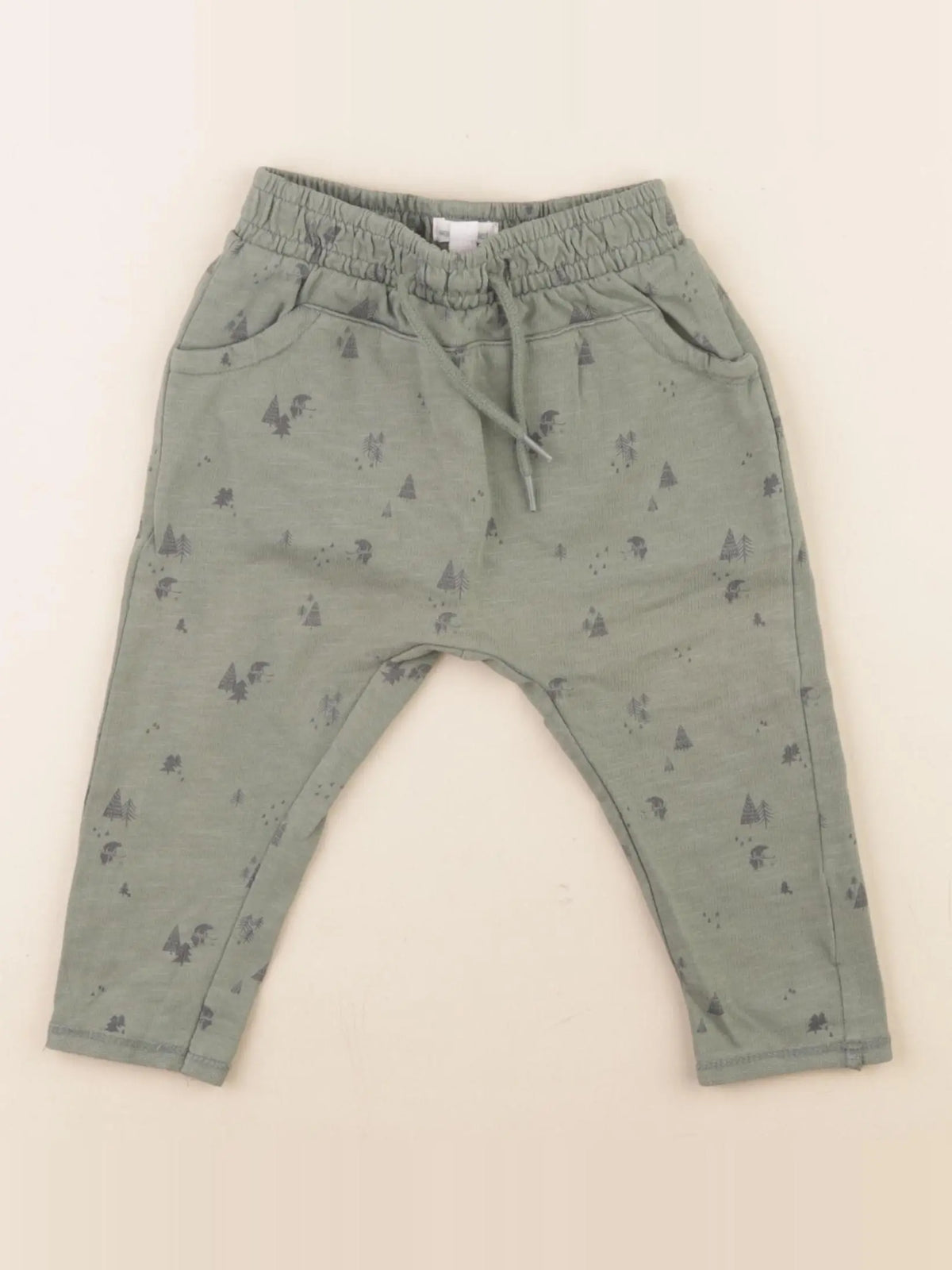 Vertbaudet - pantalon vert - 12 mois