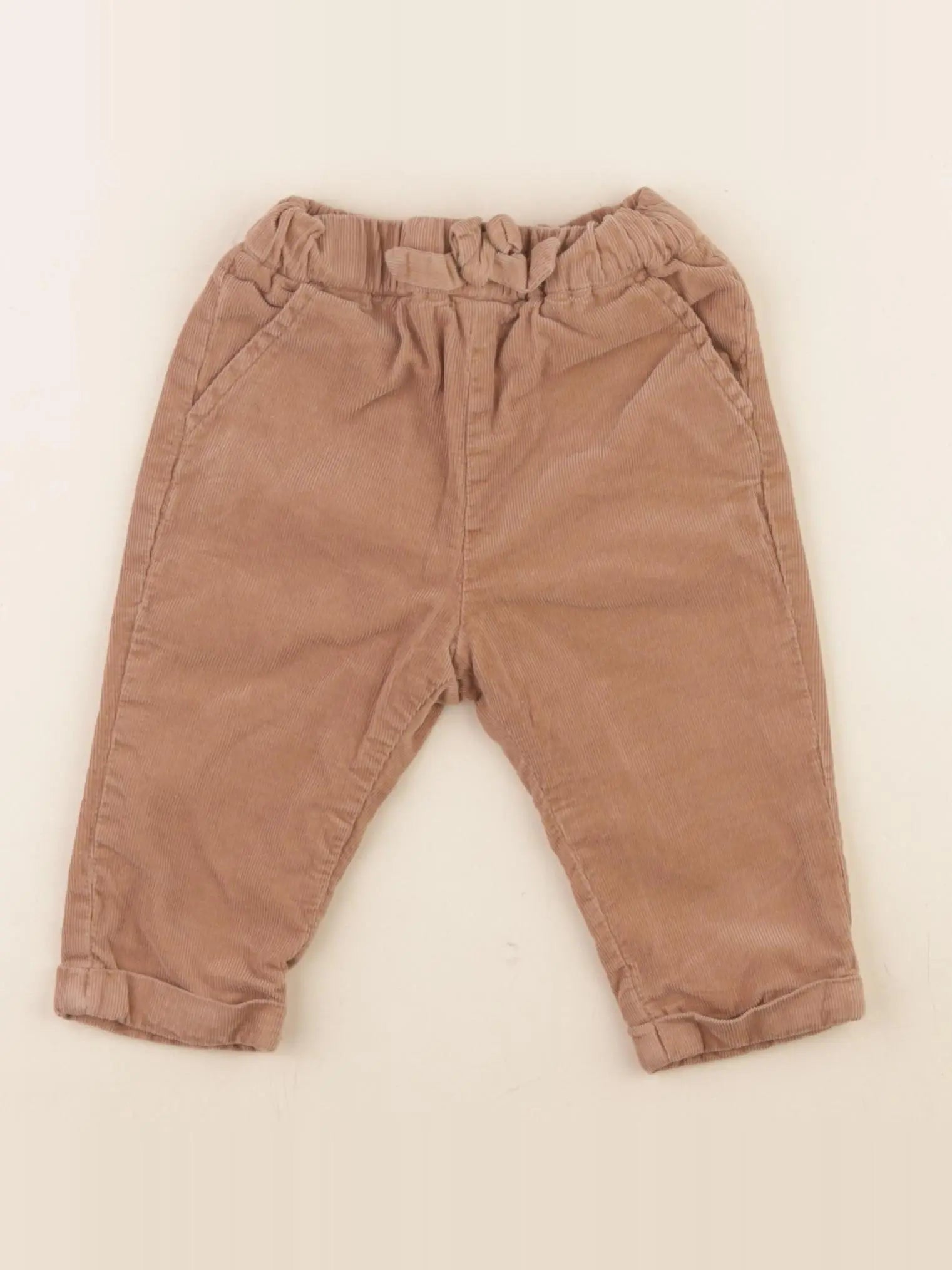 Vertbaudet - pantalon marron - 9 mois